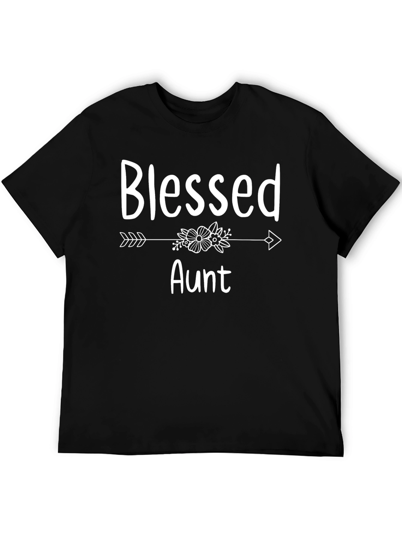 Blessed Aunt T-Shirt Floral Arrow Design