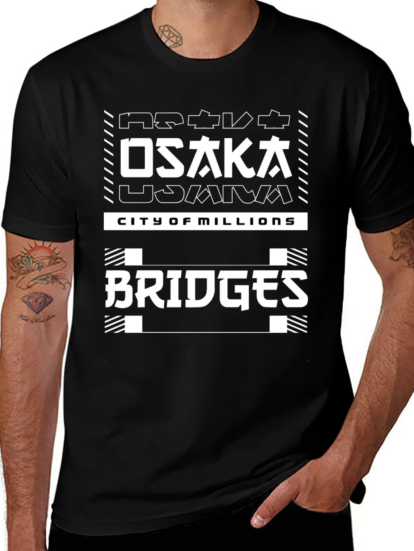 Osaka Bridges City of Millions Graphic Tee