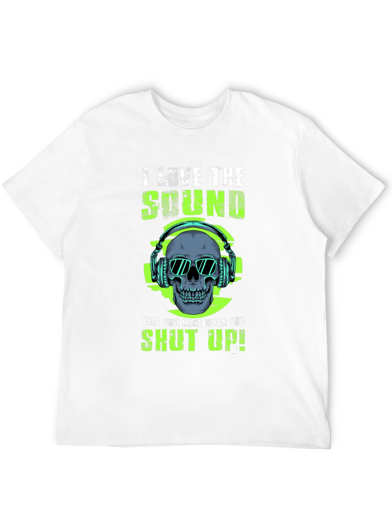 I Love The Sound Skull Graphic T-Shirt