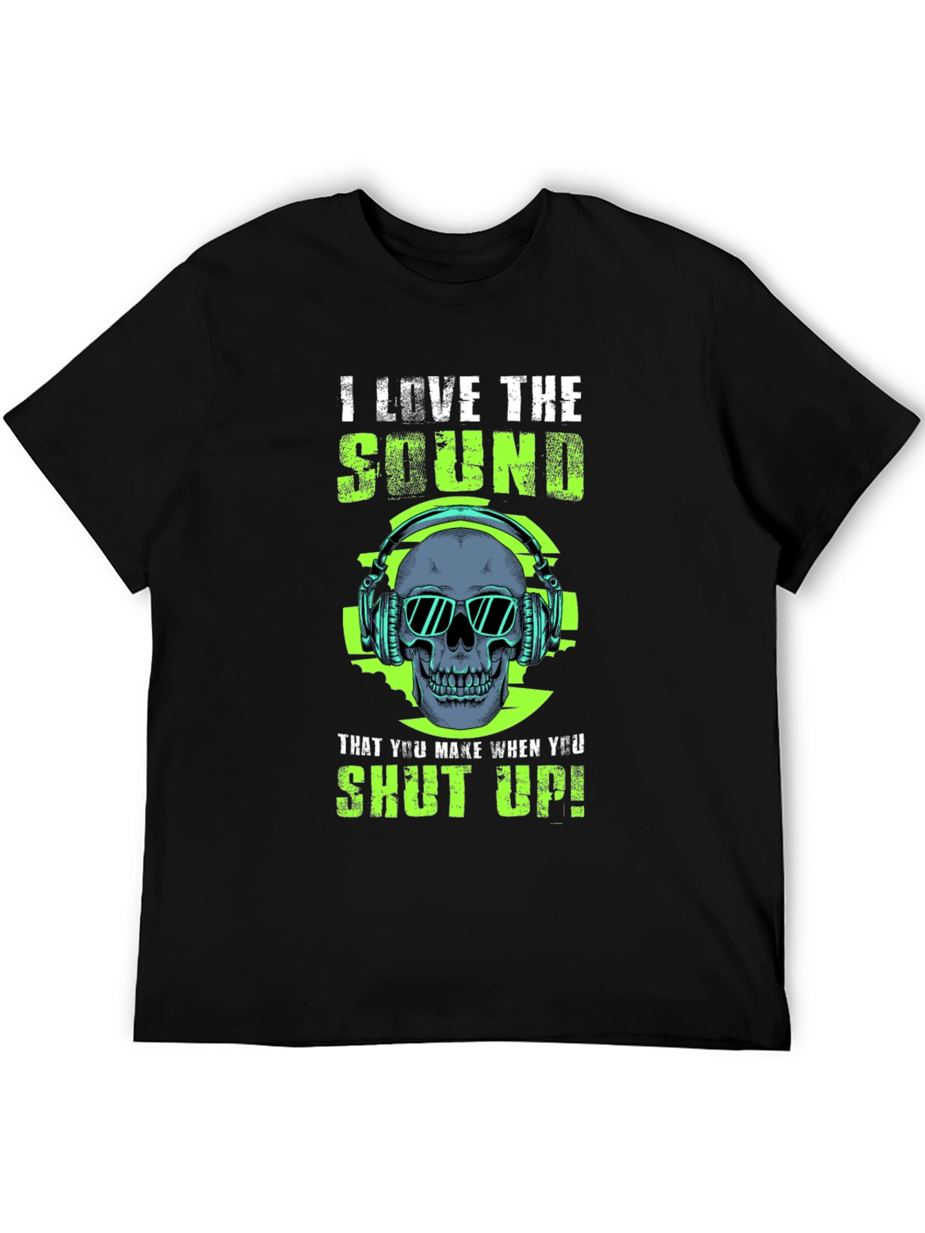 I Love The Sound Skull Graphic T-Shirt