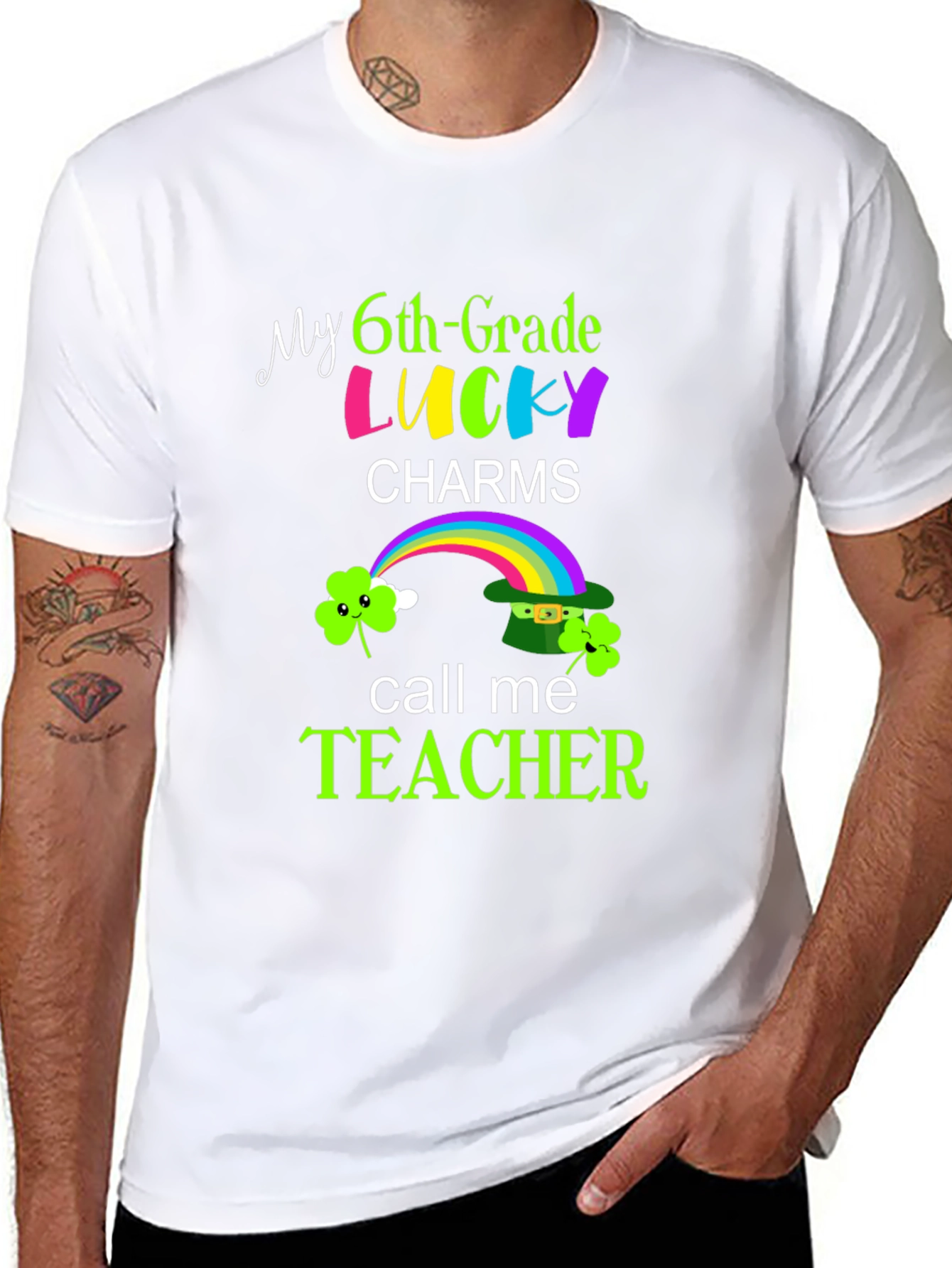 Lucky 6th Grade Teacher St. Patricks Day T-Shirt