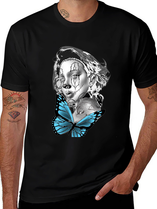 Clown Girl with Butterfly T-Shirt