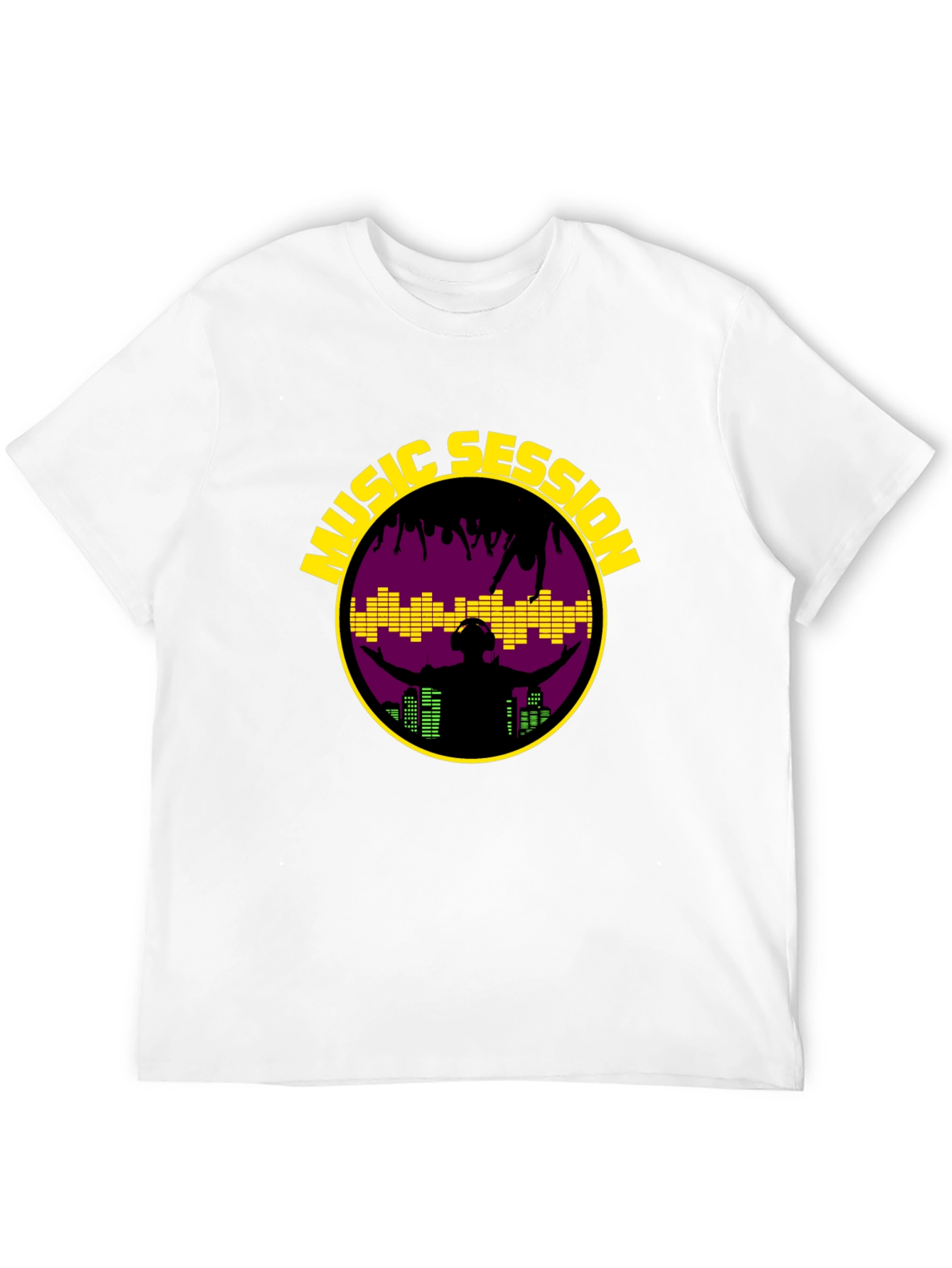 Music Session Black T-Shirt - DJ EDM