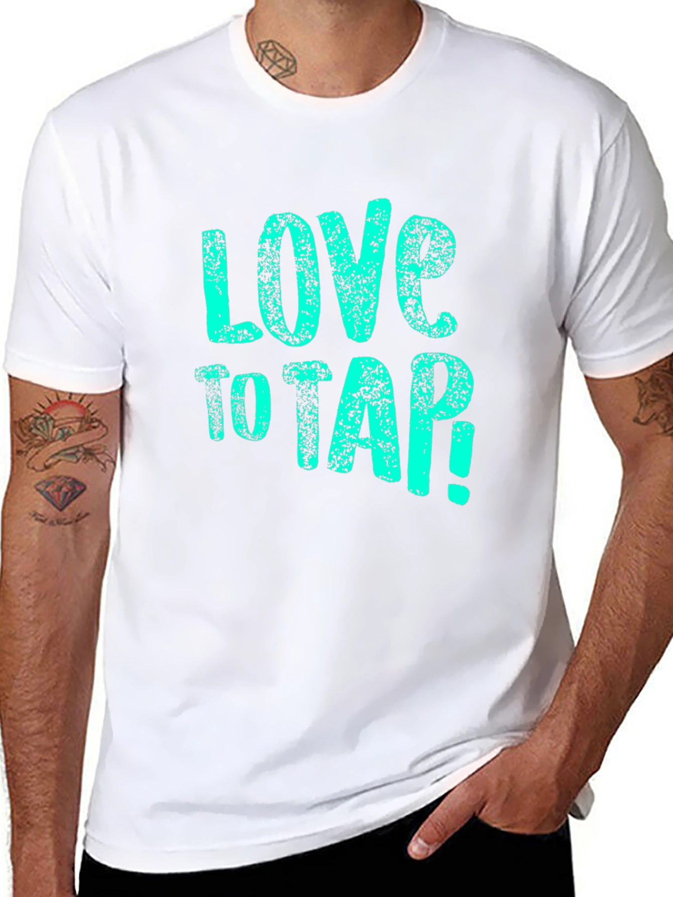 Love to Tap! Graphic Tee - Black Cotton T-Shirt