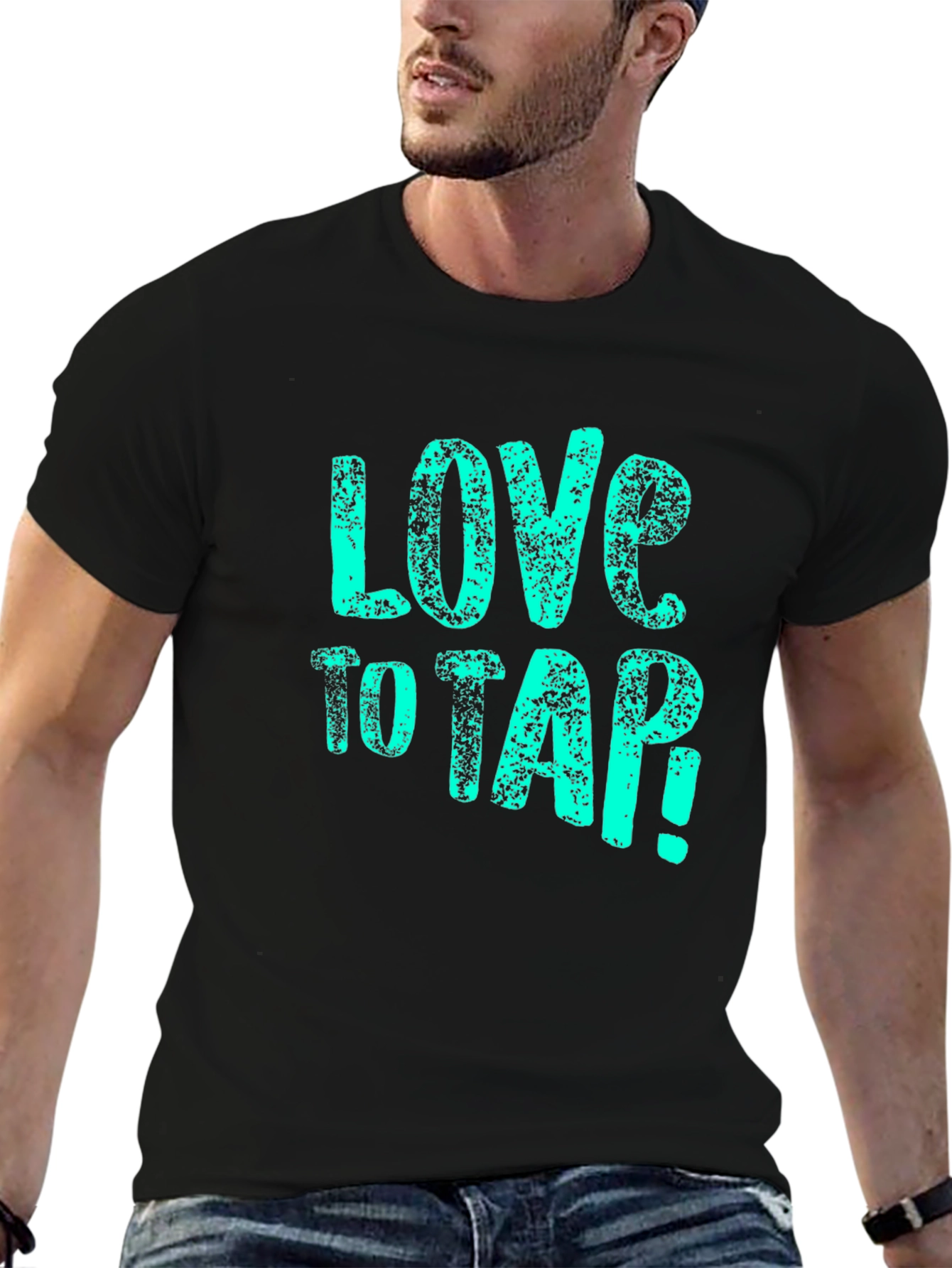 Love to Tap! Graphic Tee - Black Cotton T-Shirt