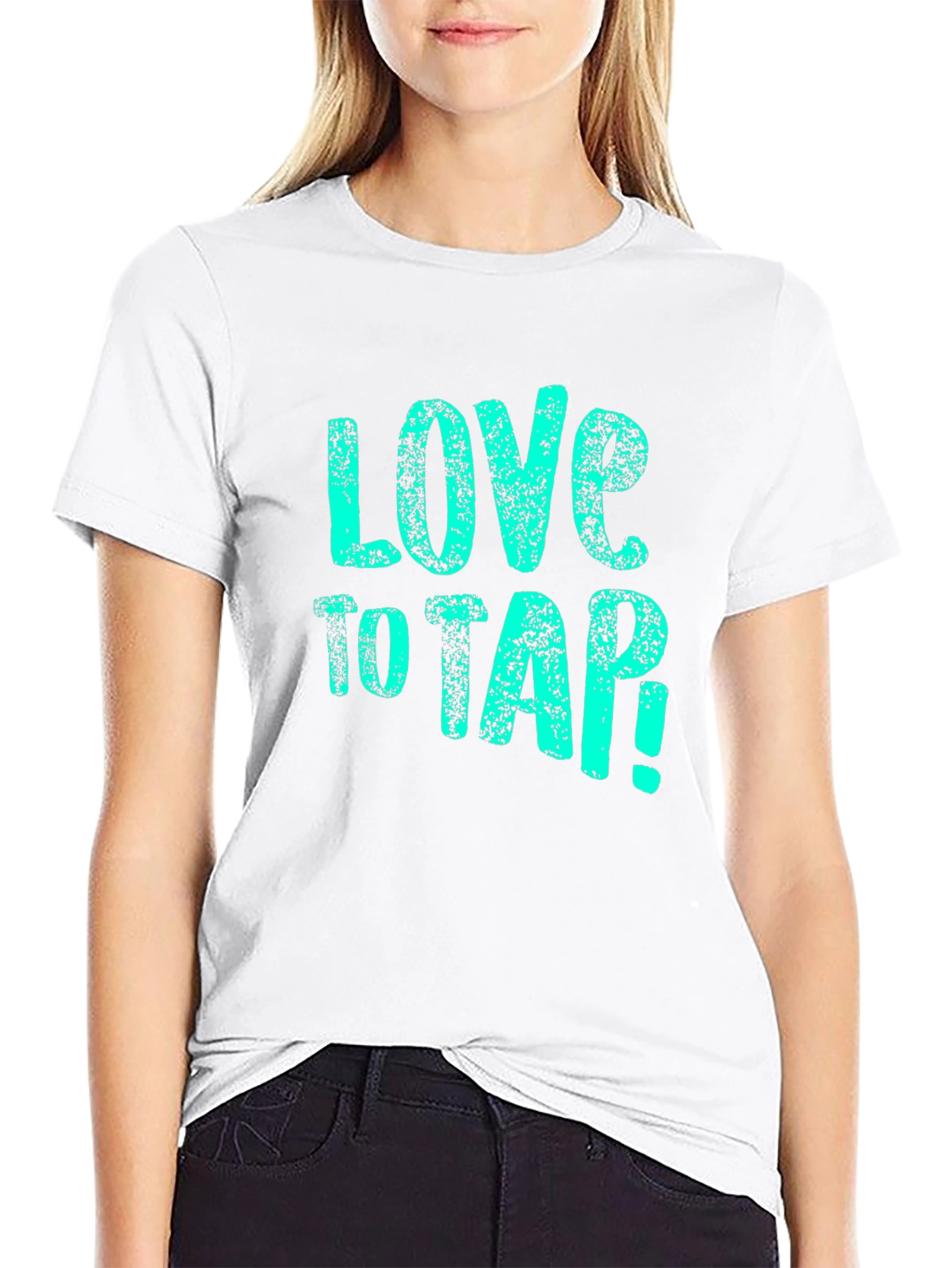 Love to Tap! Graphic Tee - Black Cotton T-Shirt