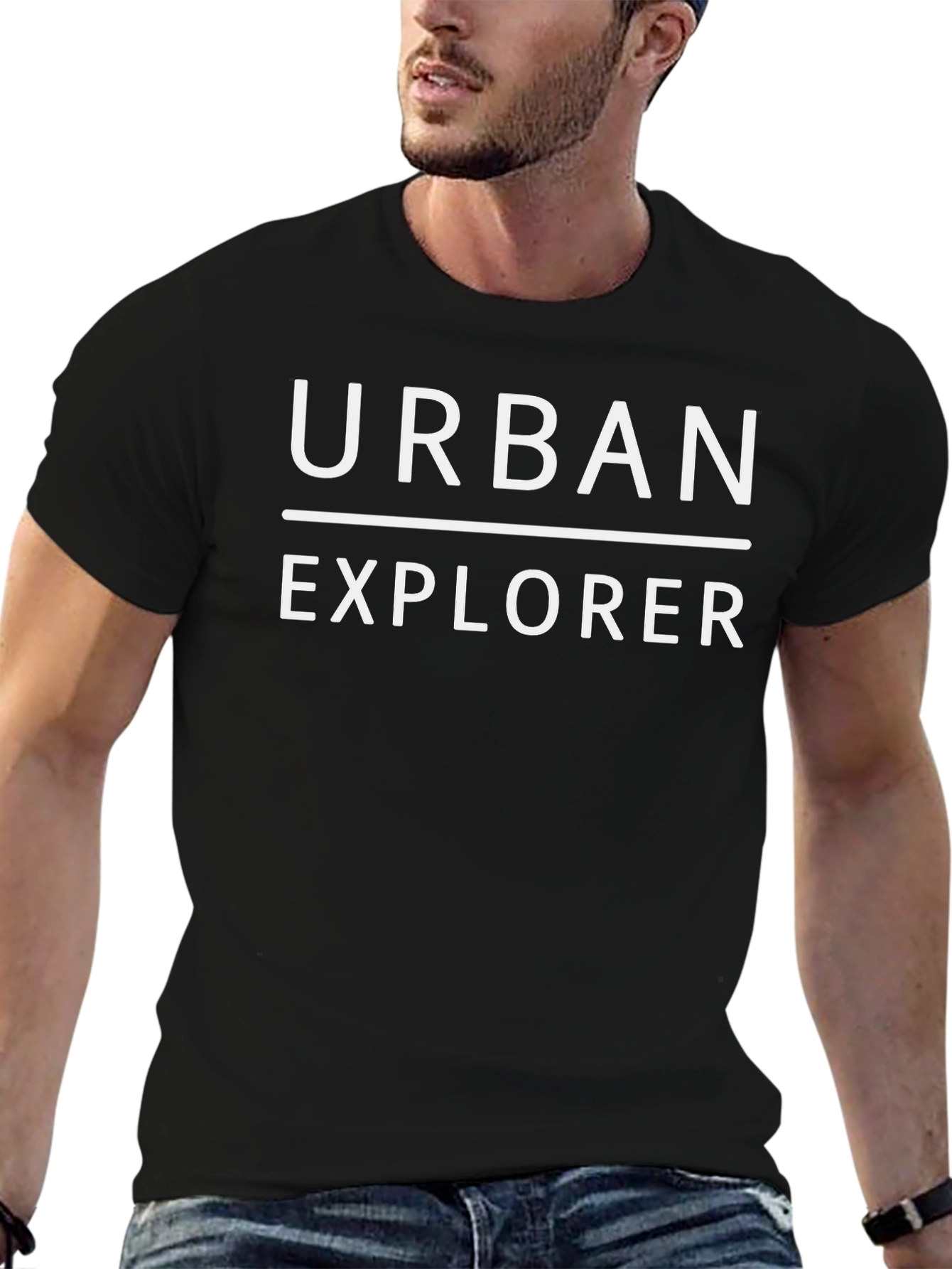 Urban Explorer Graphic Tee - Black