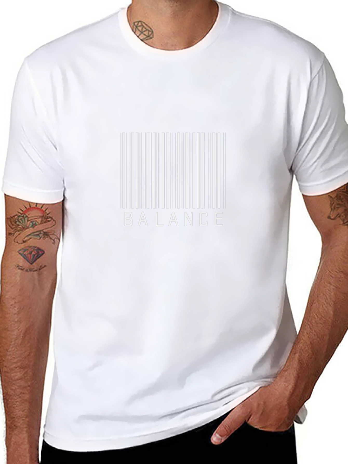 Balance Barcode Graphic T-Shirt
