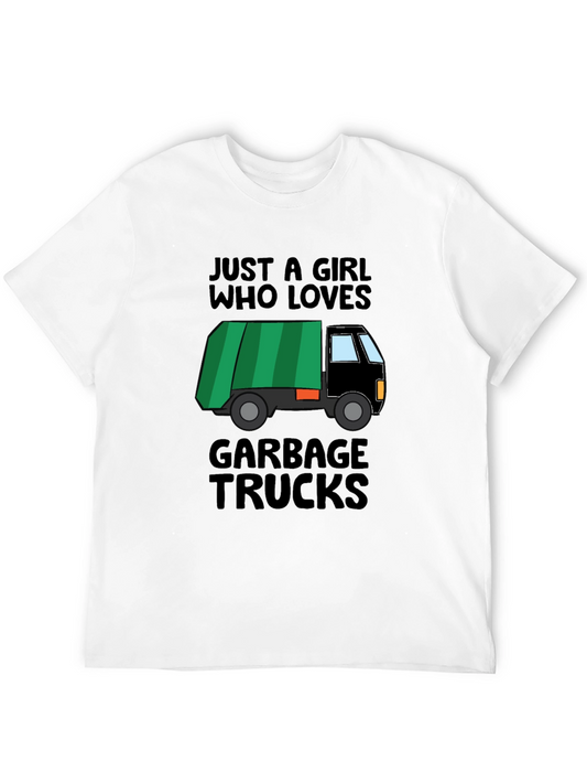 Girl Loves Garbage Trucks T-Shirt