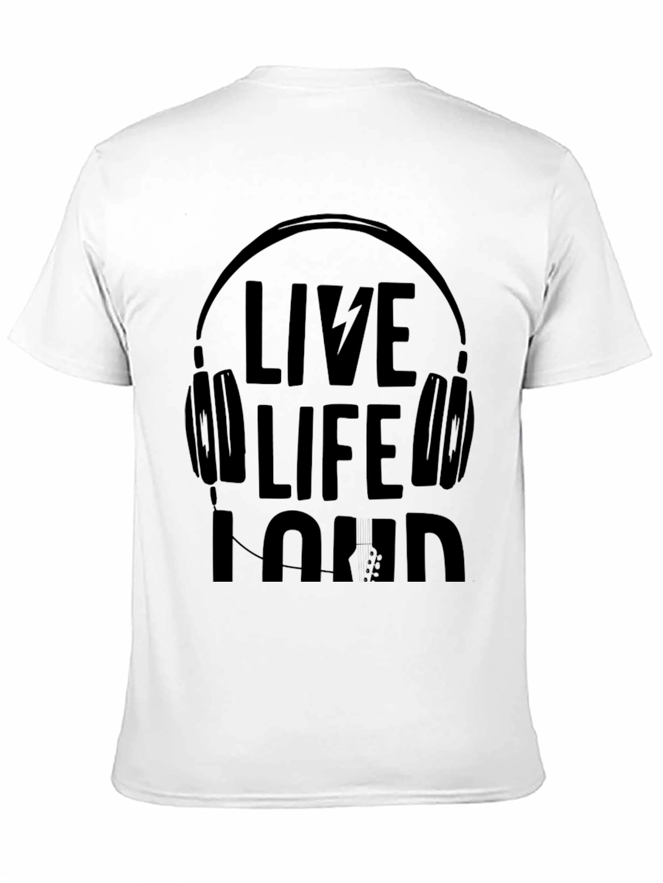 Live Life Loud Black Graphic Tee