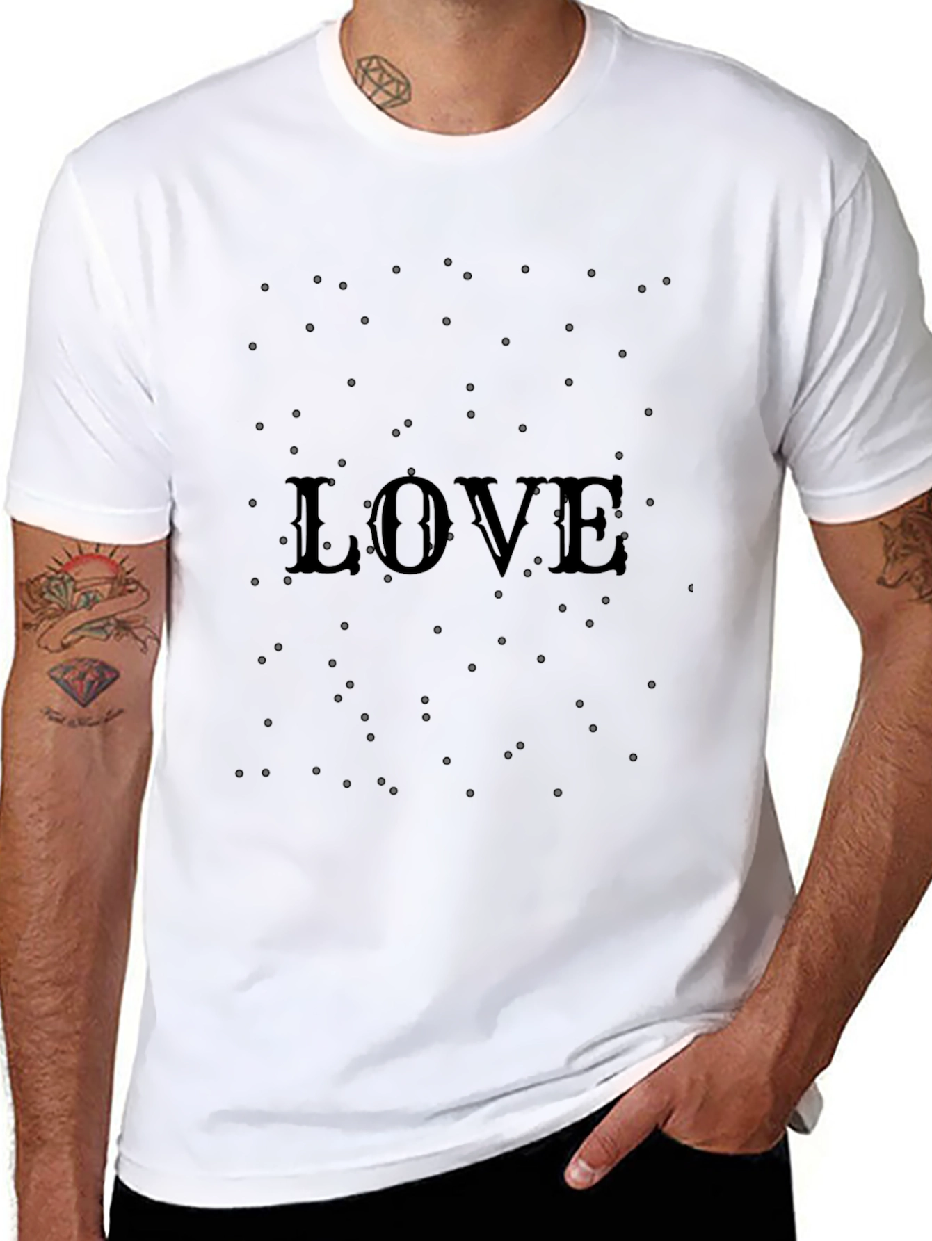 Love Tee - Black Graphic Print T-Shirt