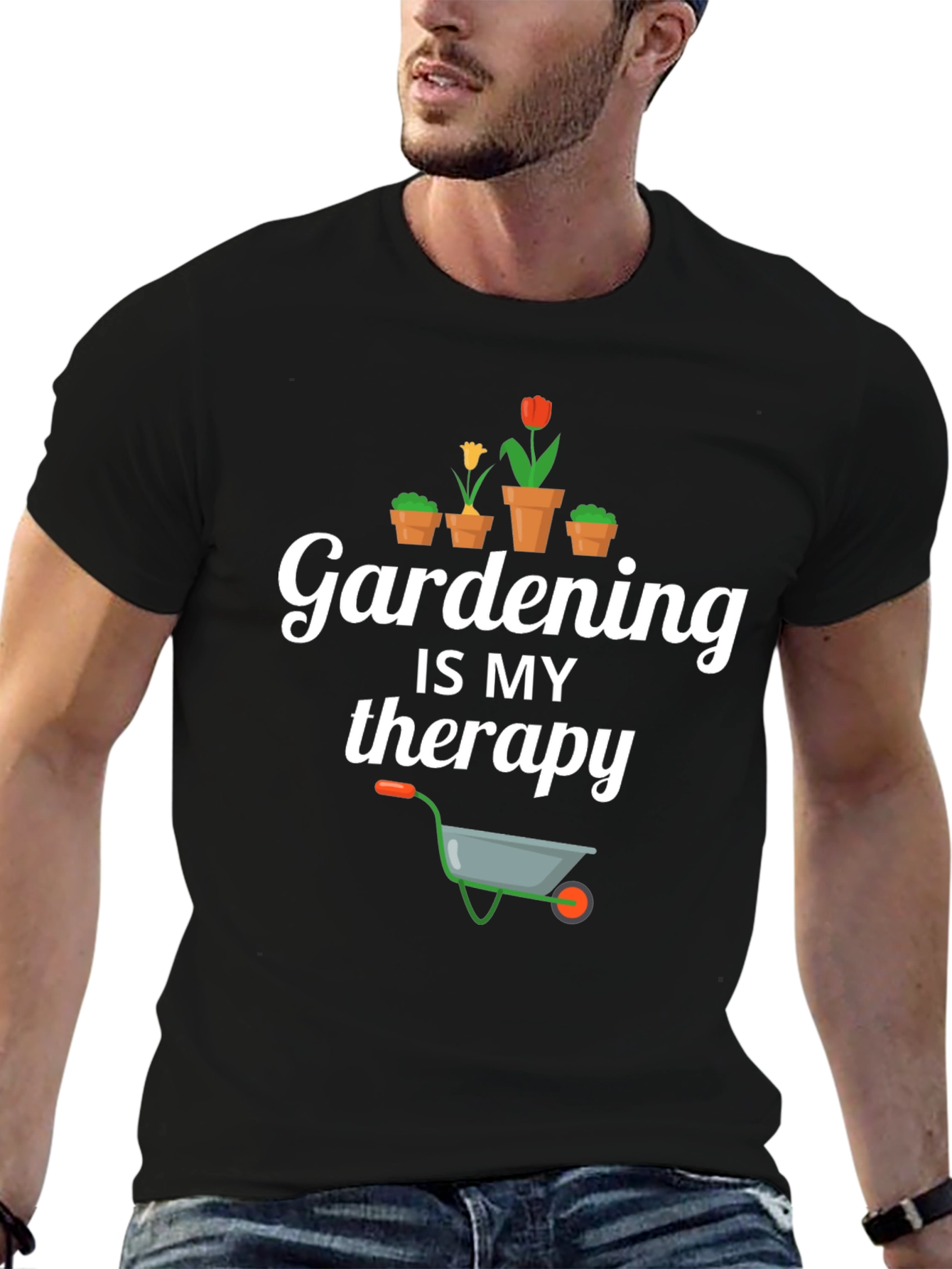 Gardening is My Therapy Graphic T-Shirt