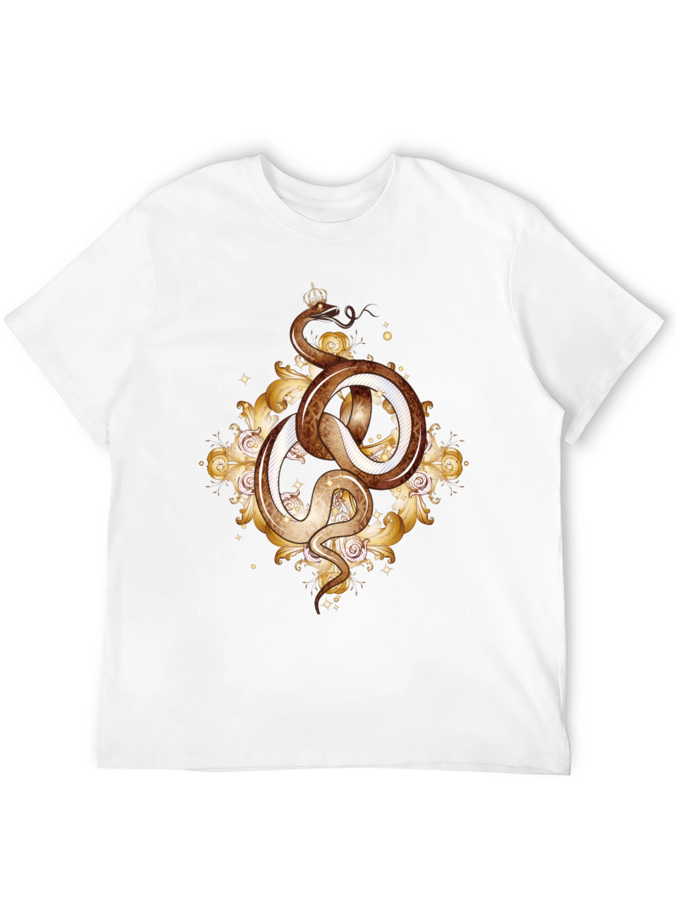 Snake King Graphic Tee - Black Cotton