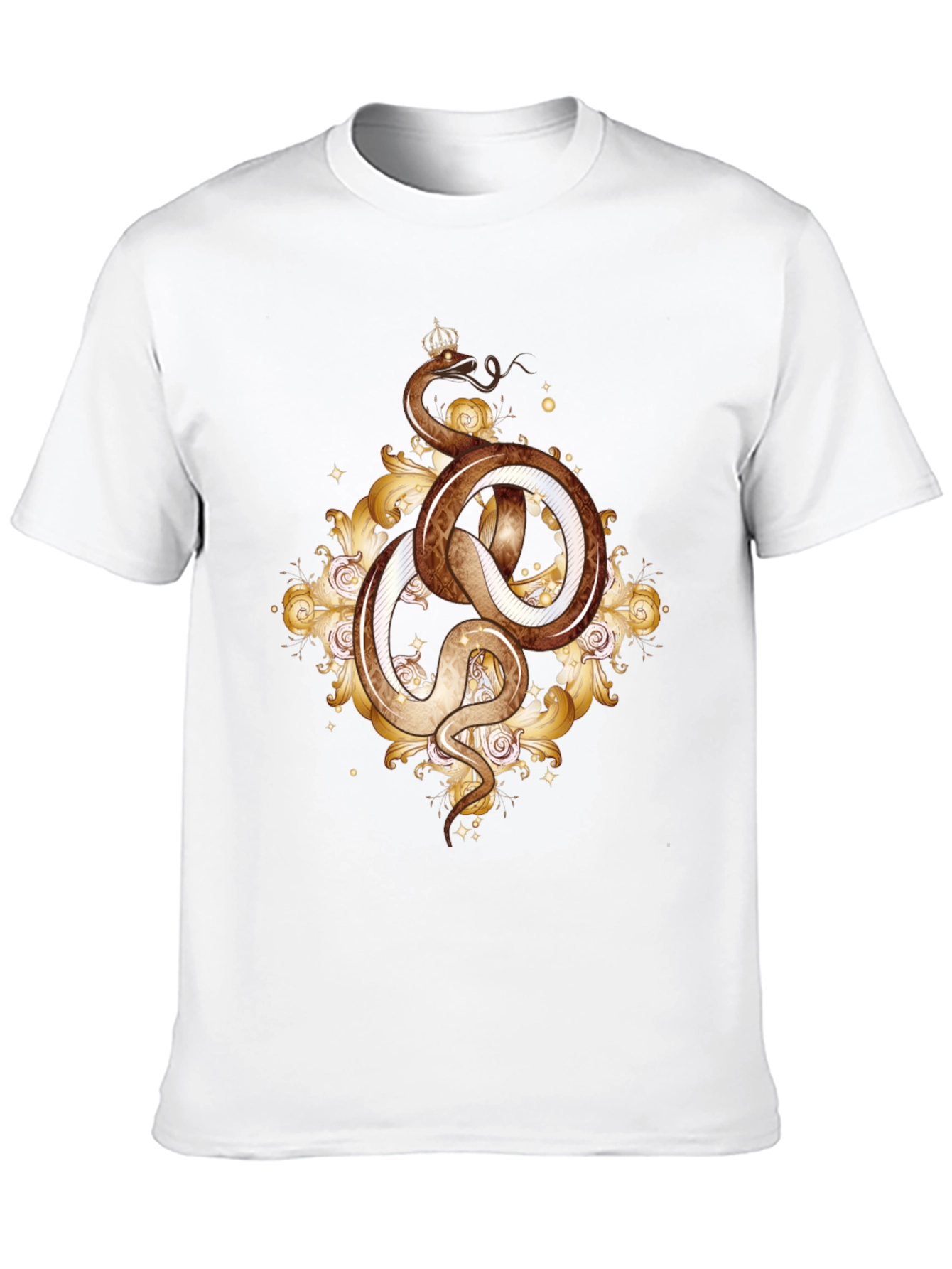 Snake King Graphic Tee - Black Cotton