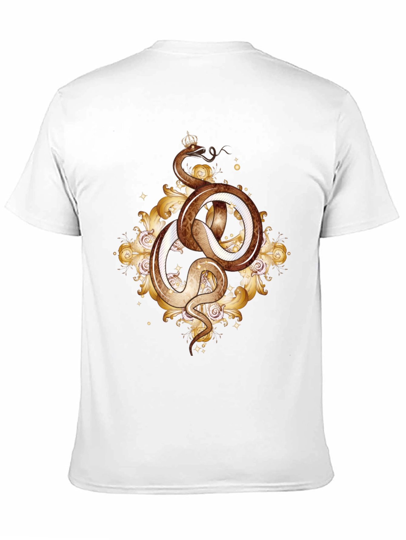 Snake King Graphic Tee - Black Cotton