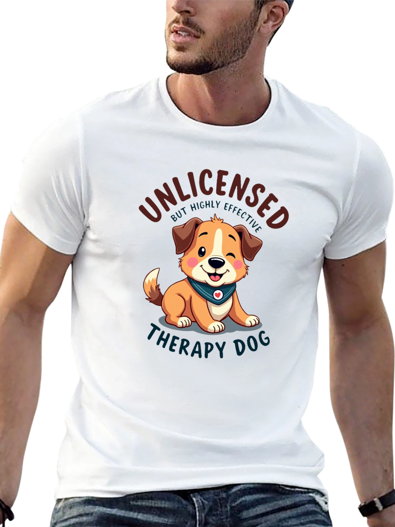 Unlicensed Therapy Dog Graphic Tee