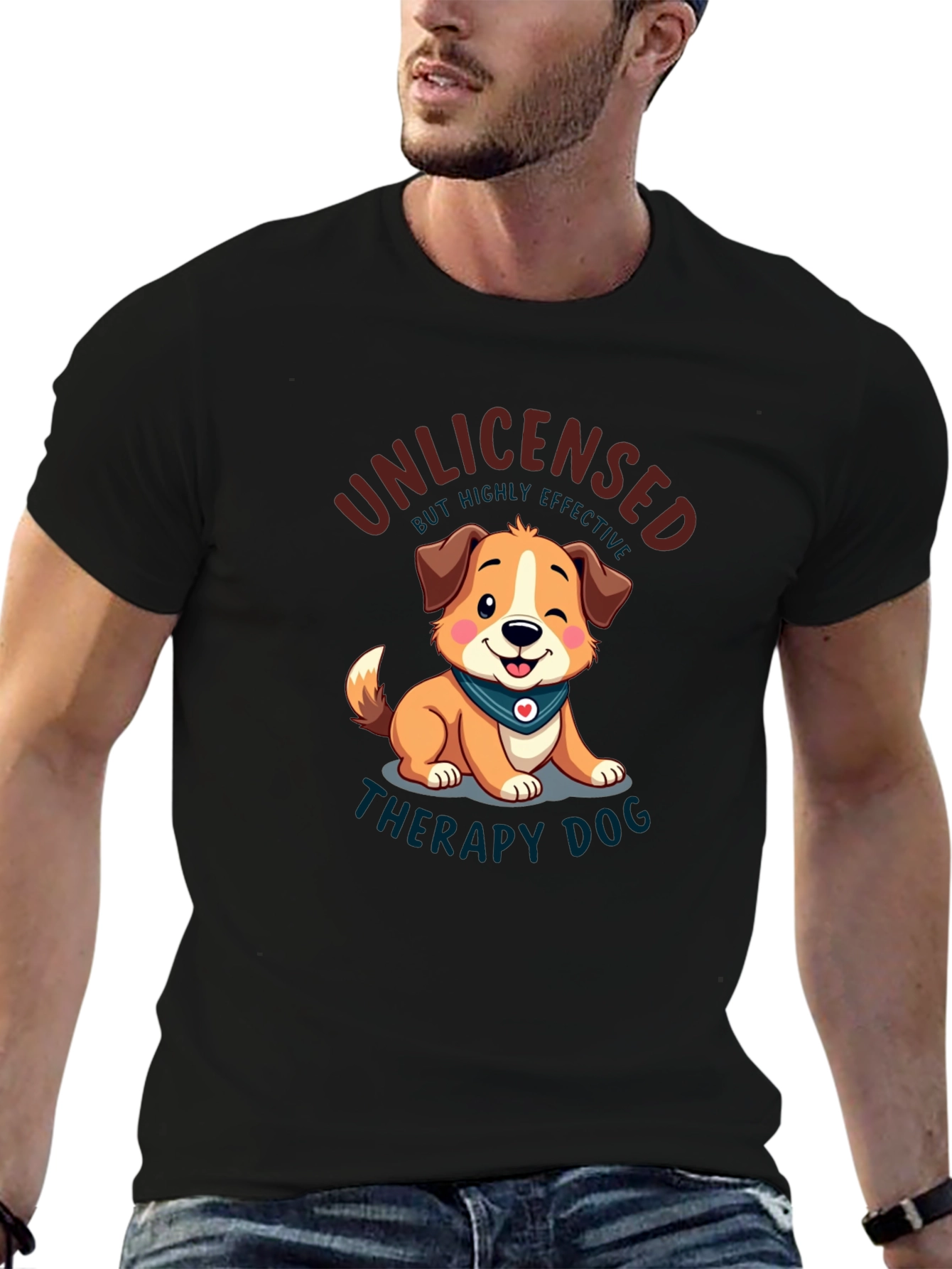 Unlicensed Therapy Dog Graphic Tee
