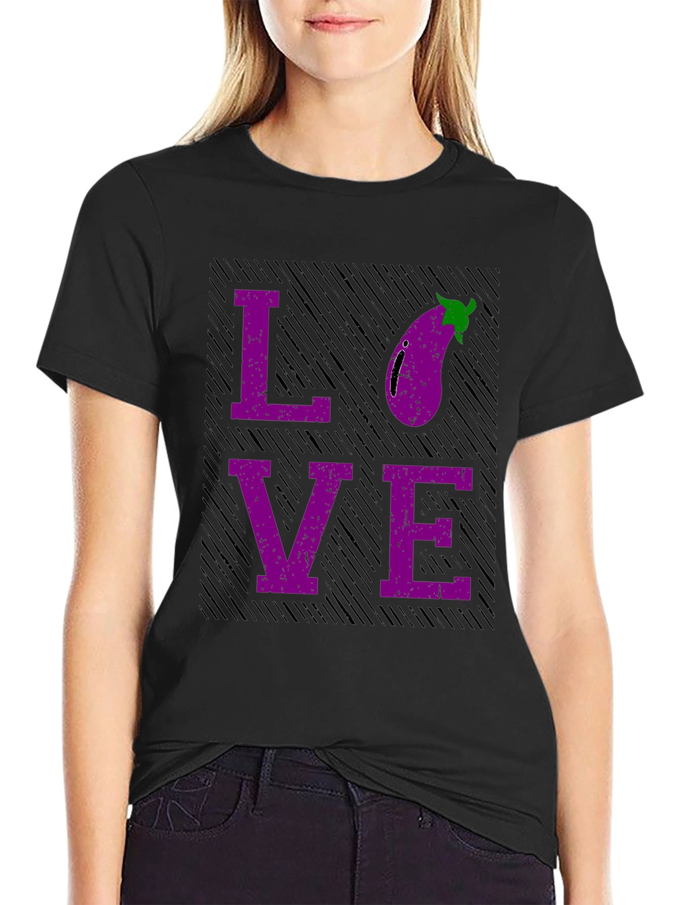 Eggplant Love Graphic T-Shirt