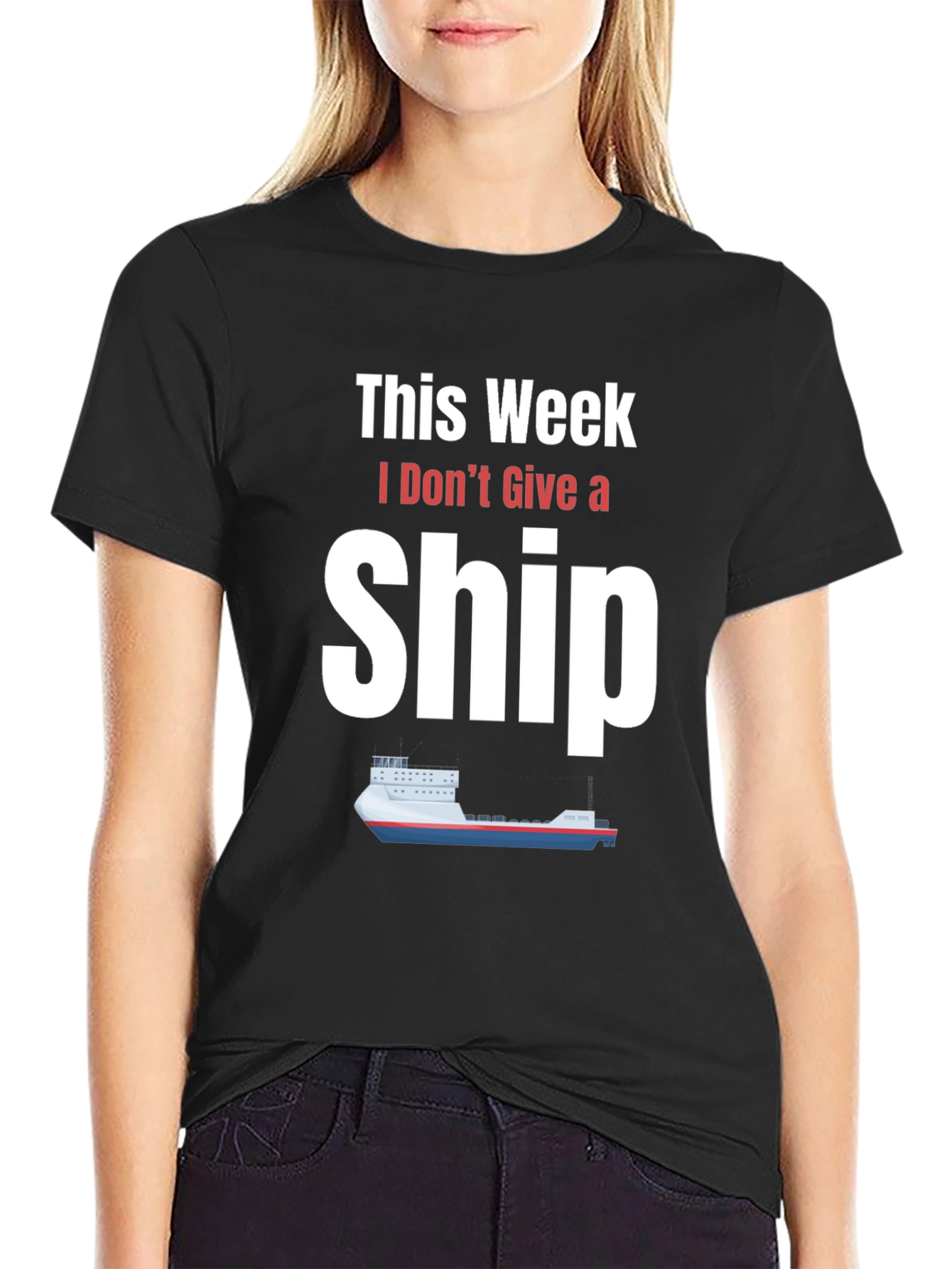 Funny I Dont Give a Ship Graphic T-Shirt