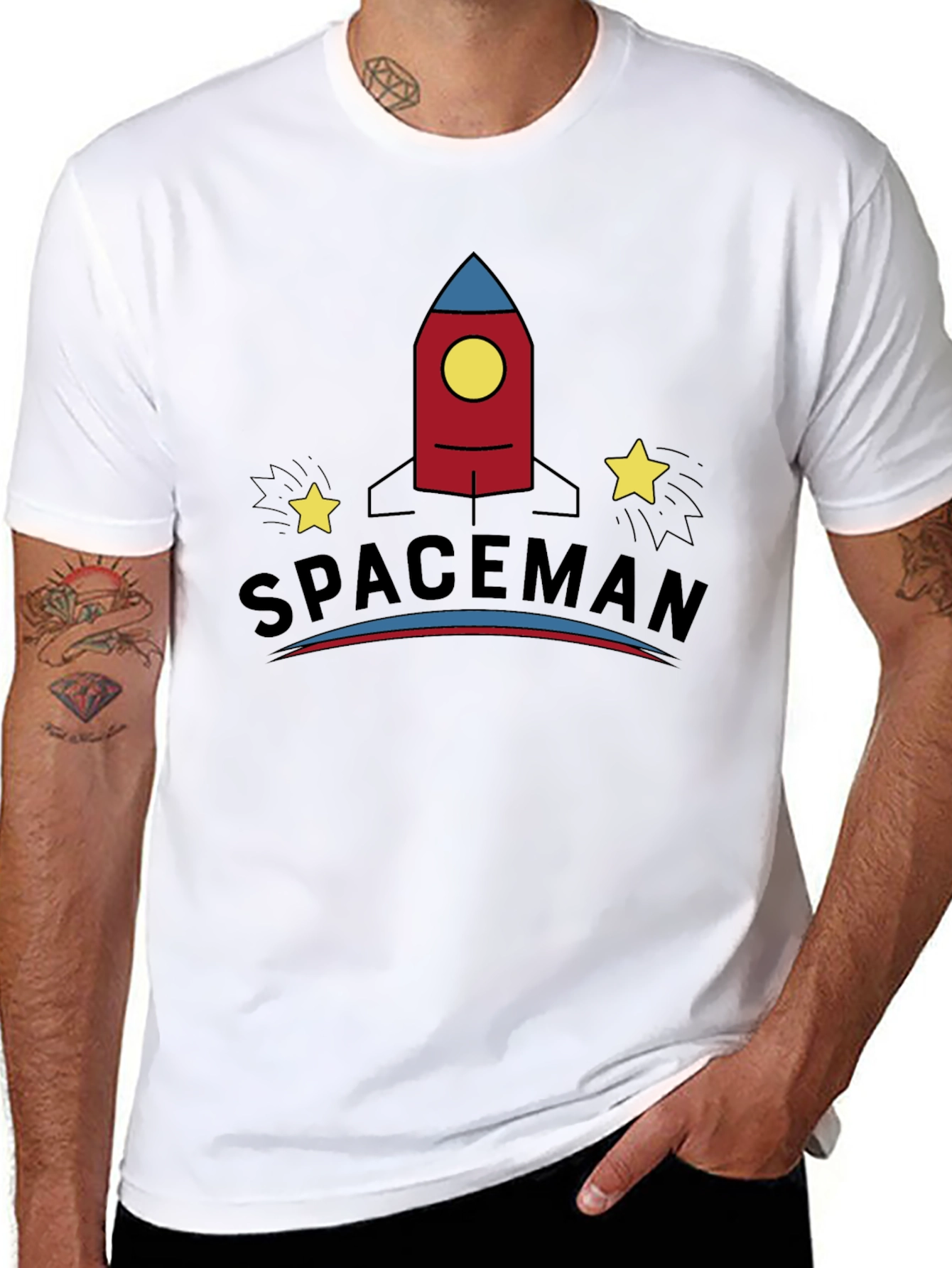 Spaceman Rocket Graphic Tee