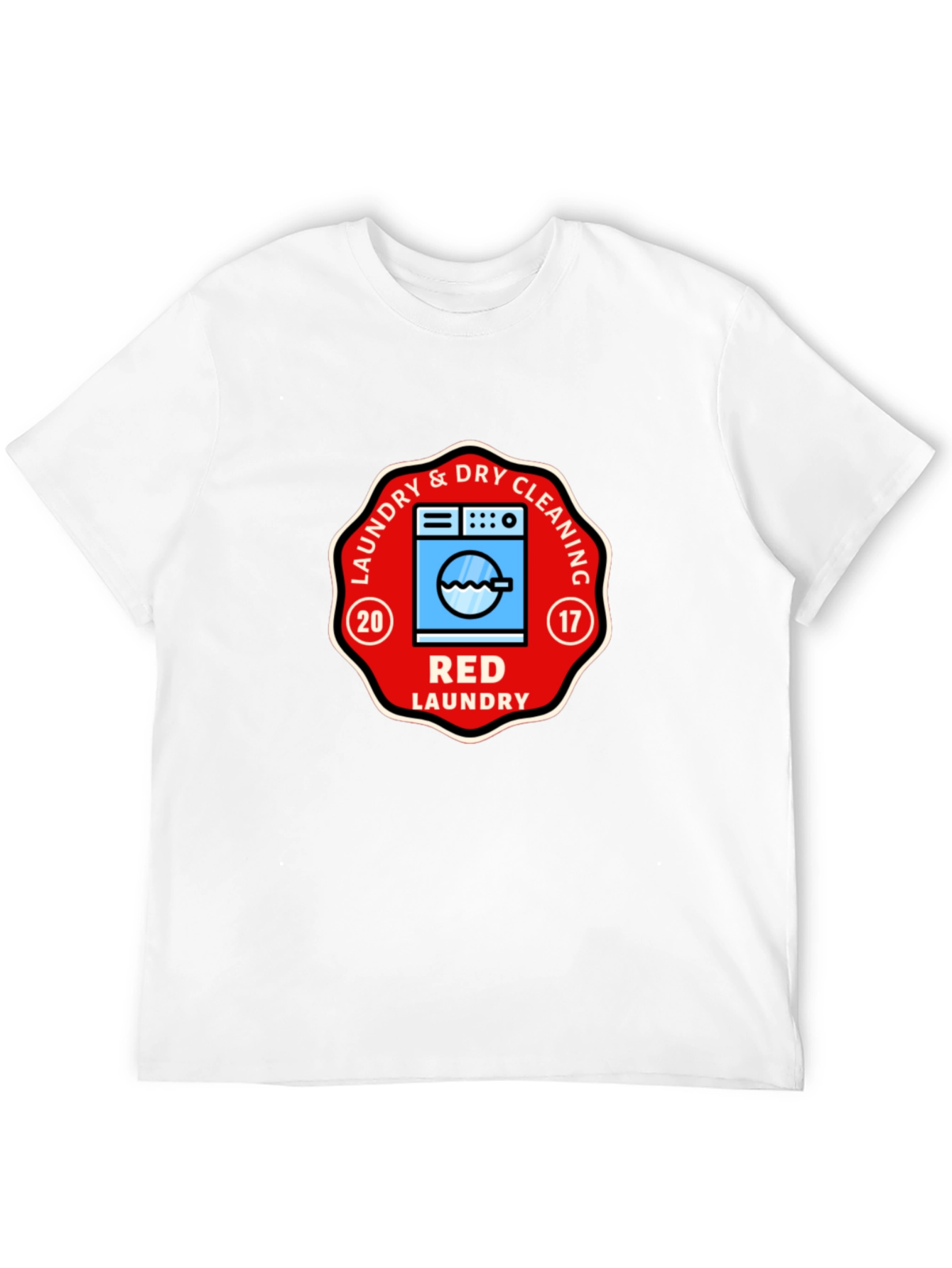 Red Laundry T-shirt - Dry Cleaning Service Apparel