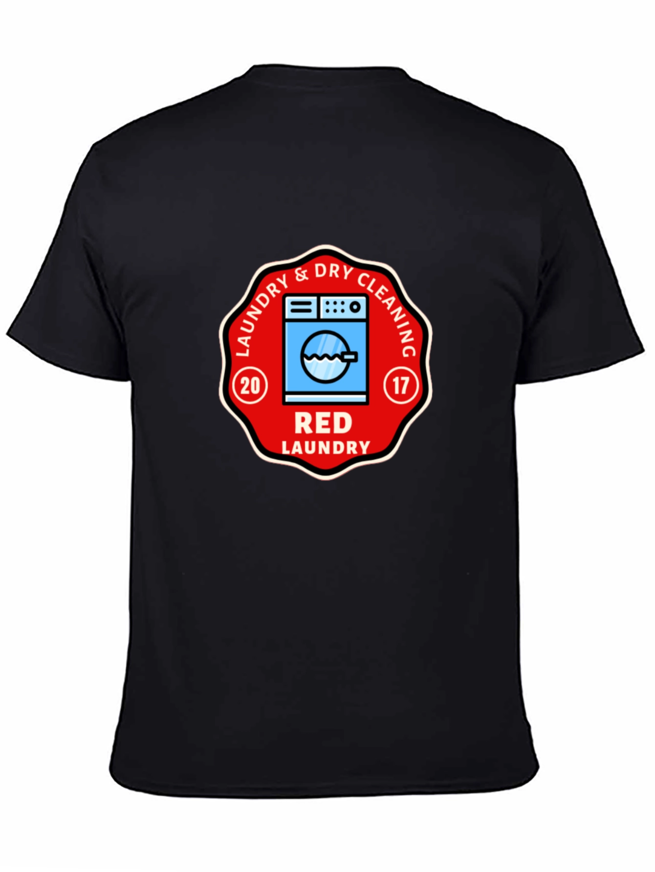 Red Laundry T-shirt - Dry Cleaning Service Apparel