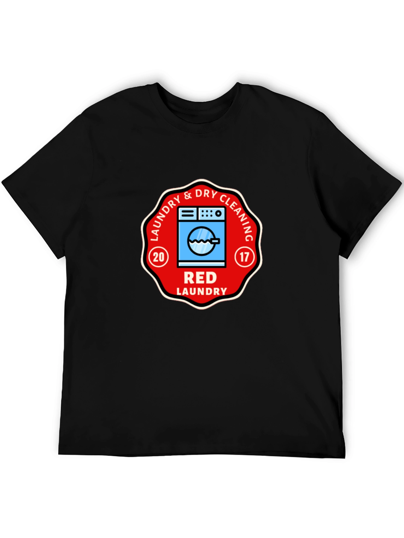Red Laundry T-shirt - Dry Cleaning Service Apparel