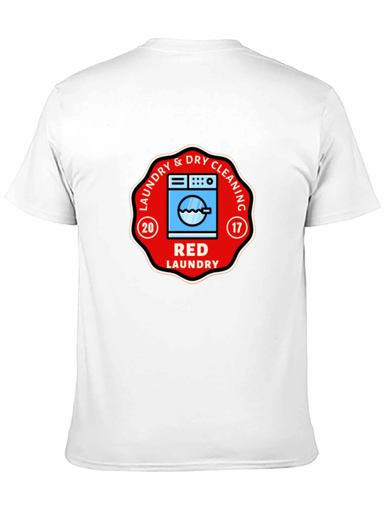 Red Laundry T-shirt - Dry Cleaning Service Apparel