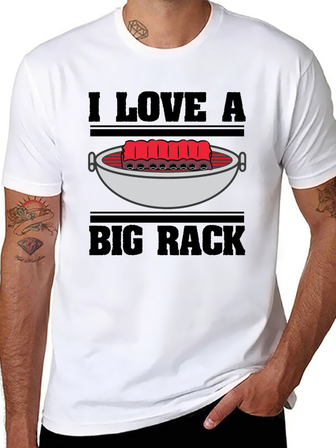 I Love a Big Rack Funny BBQ T-Shirt