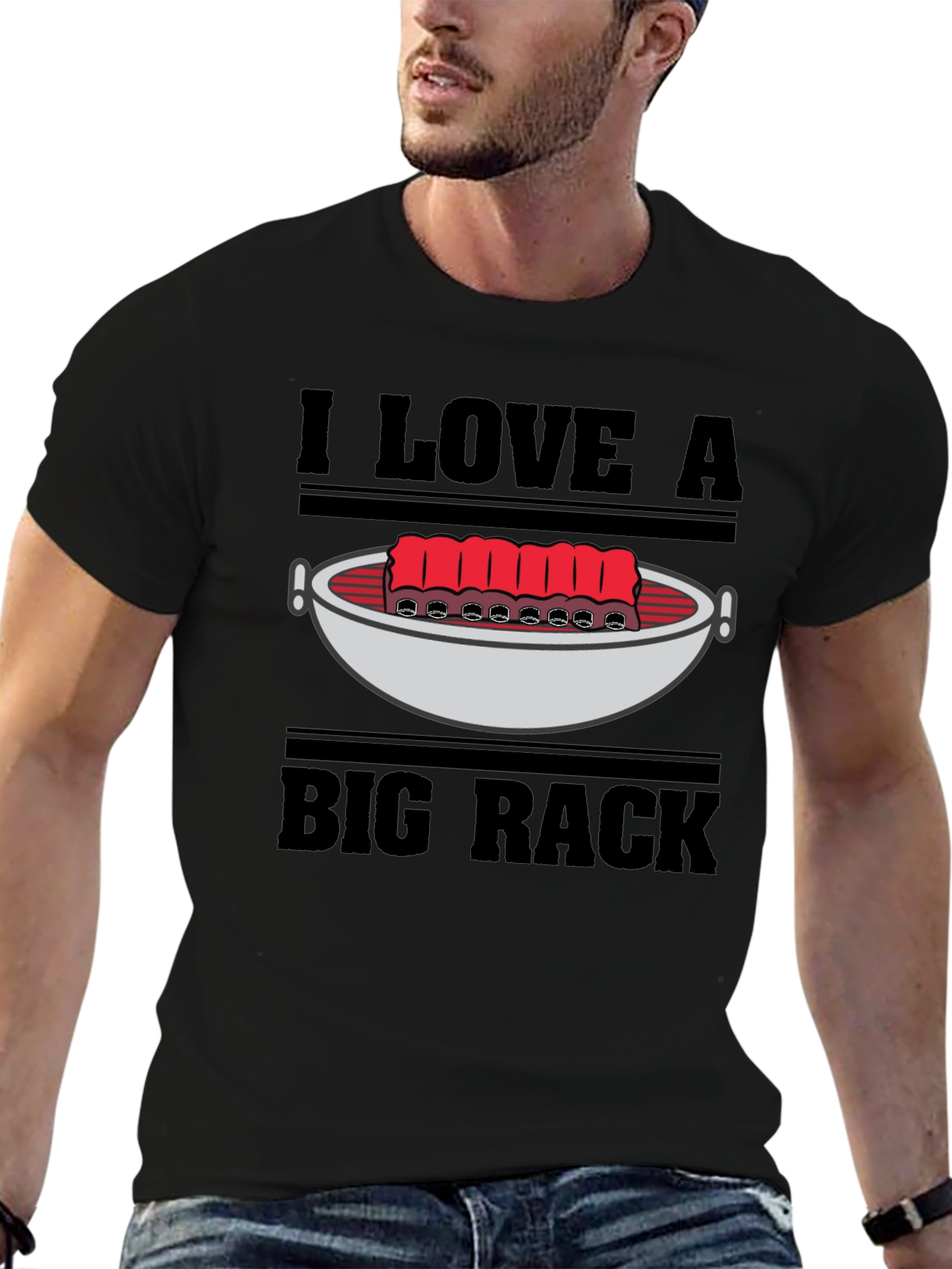I Love a Big Rack Funny BBQ T-Shirt