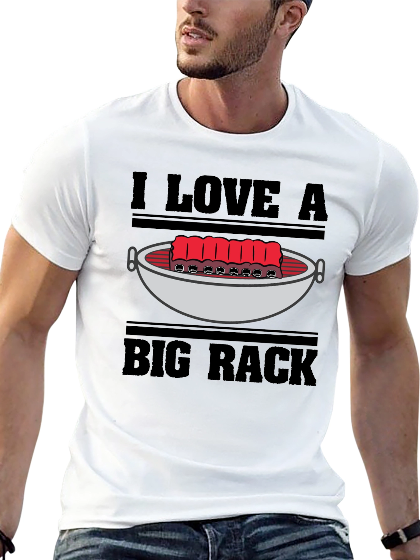 I Love a Big Rack Funny BBQ T-Shirt