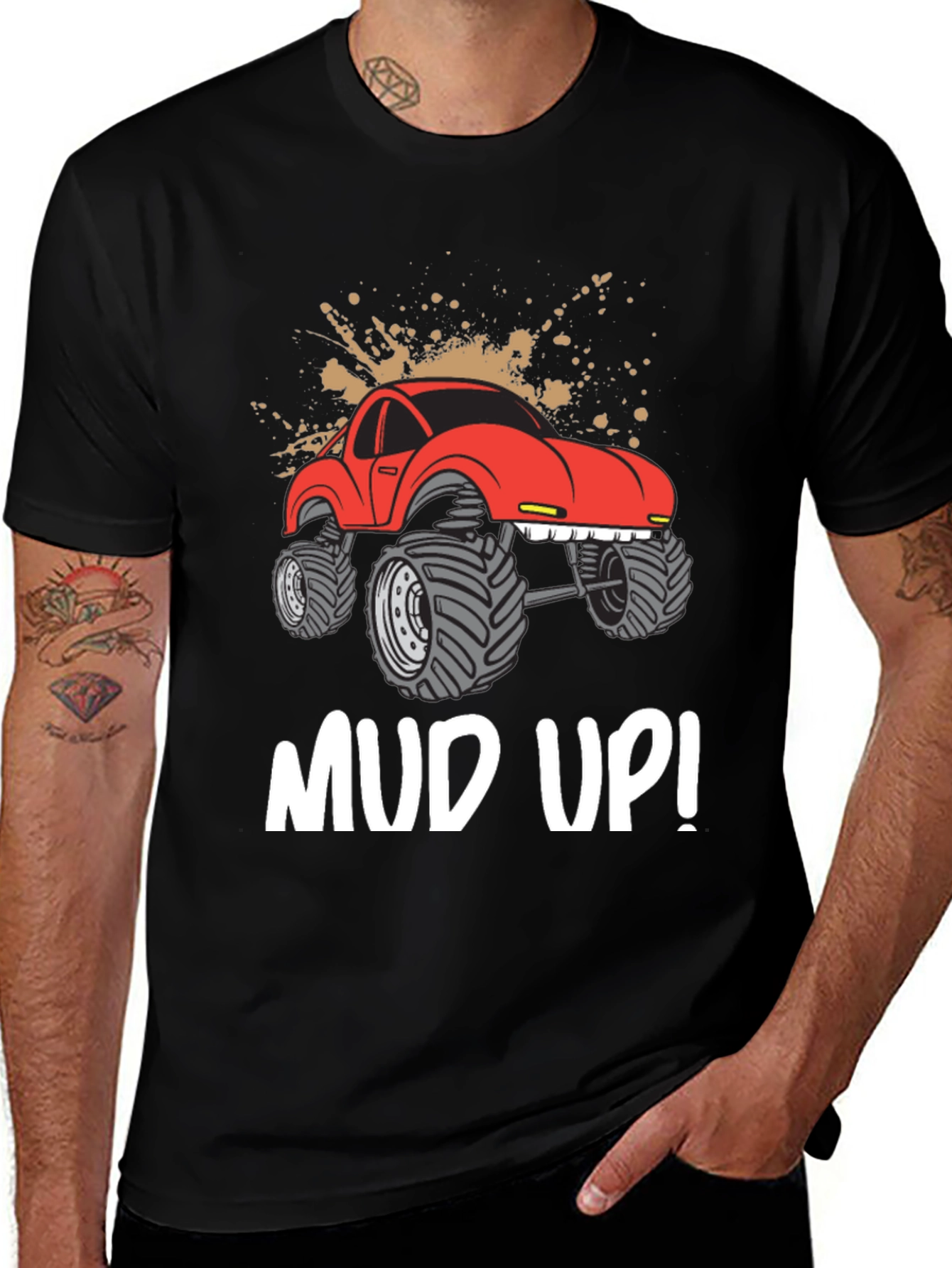 Mud Up! Monster Truck Graphic Tee