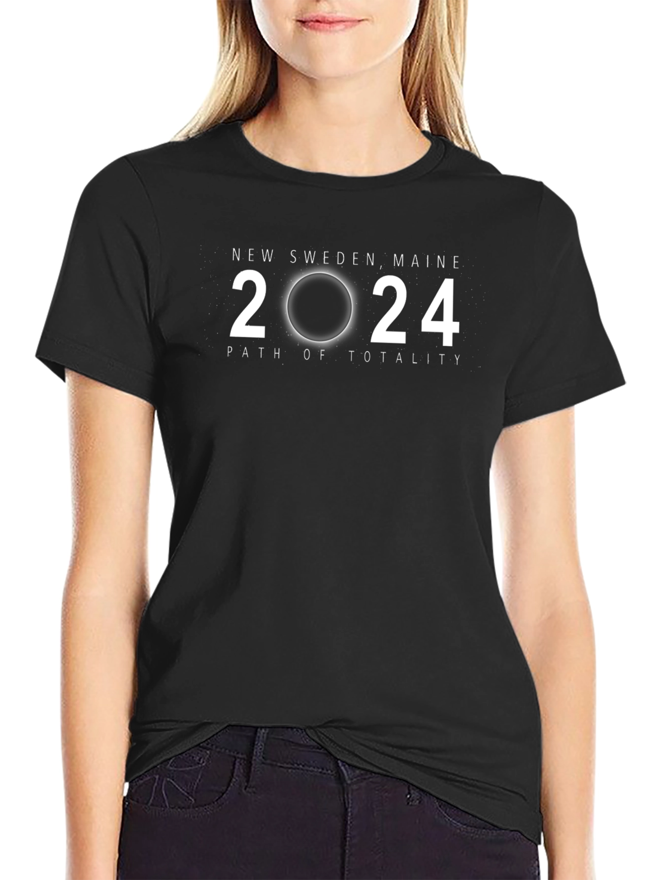 New Sweden Maine 2024 Path of Totality Eclipse T-Shirt