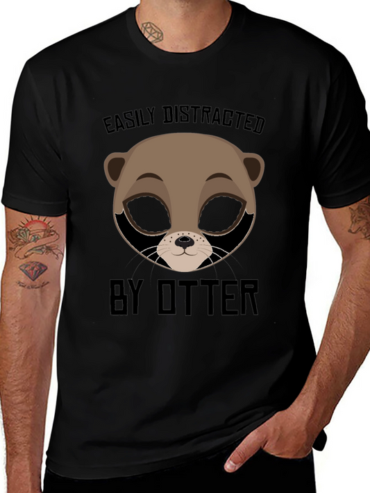 Easily Distracted by Otter T-Shirt - Funny Animal Tee