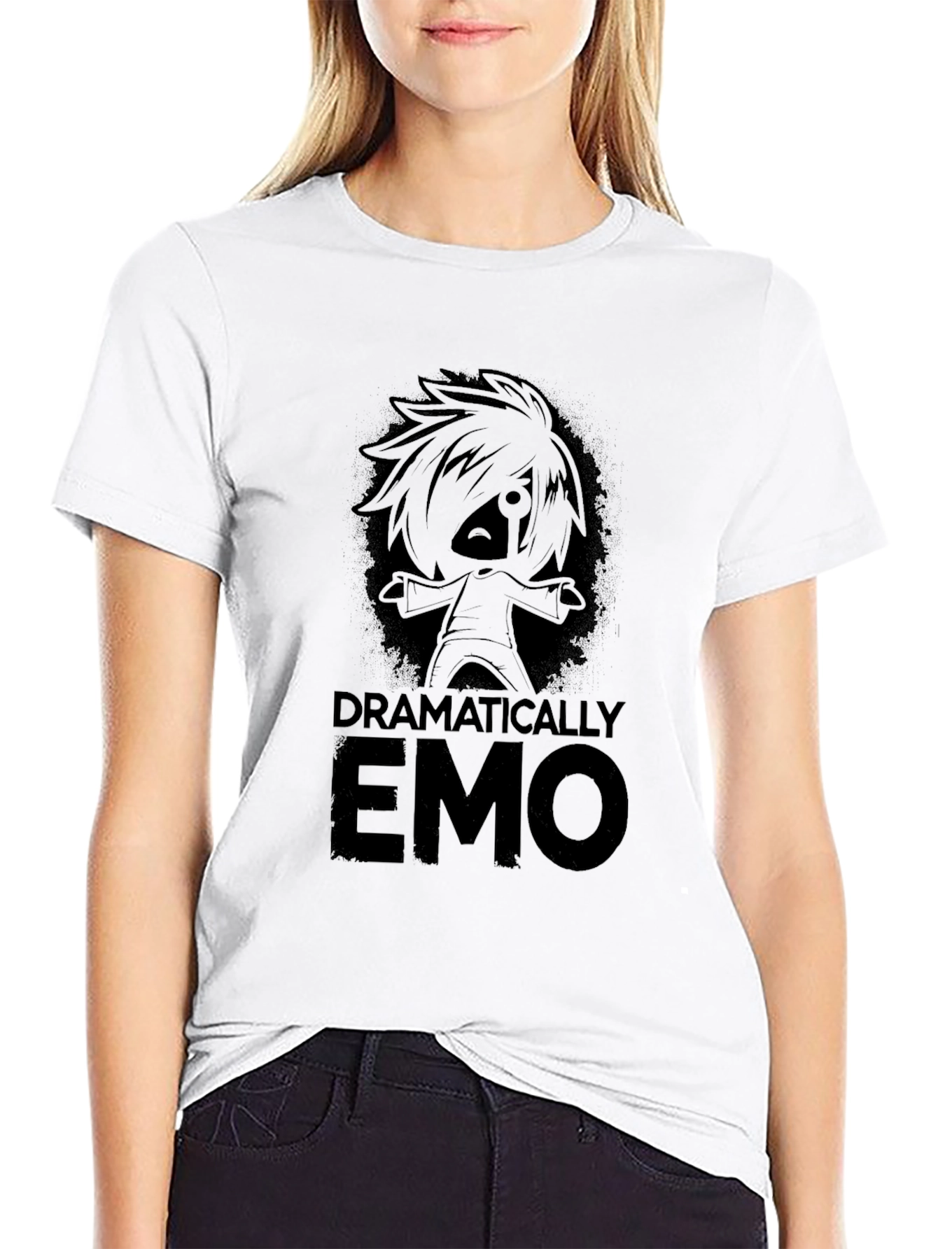 Dramatically Emo Black T-Shirt