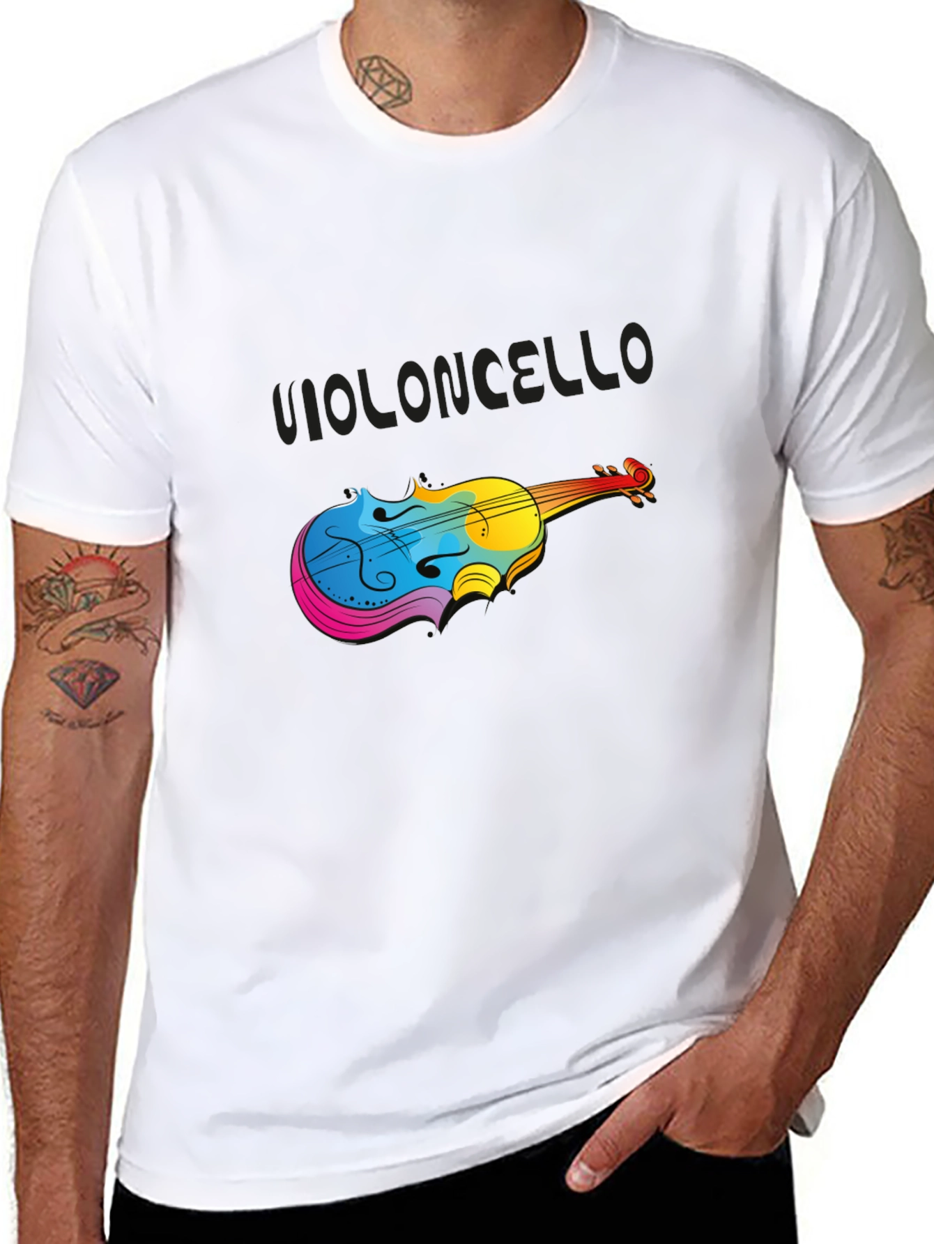 Colorful Cello Music T-Shirt
