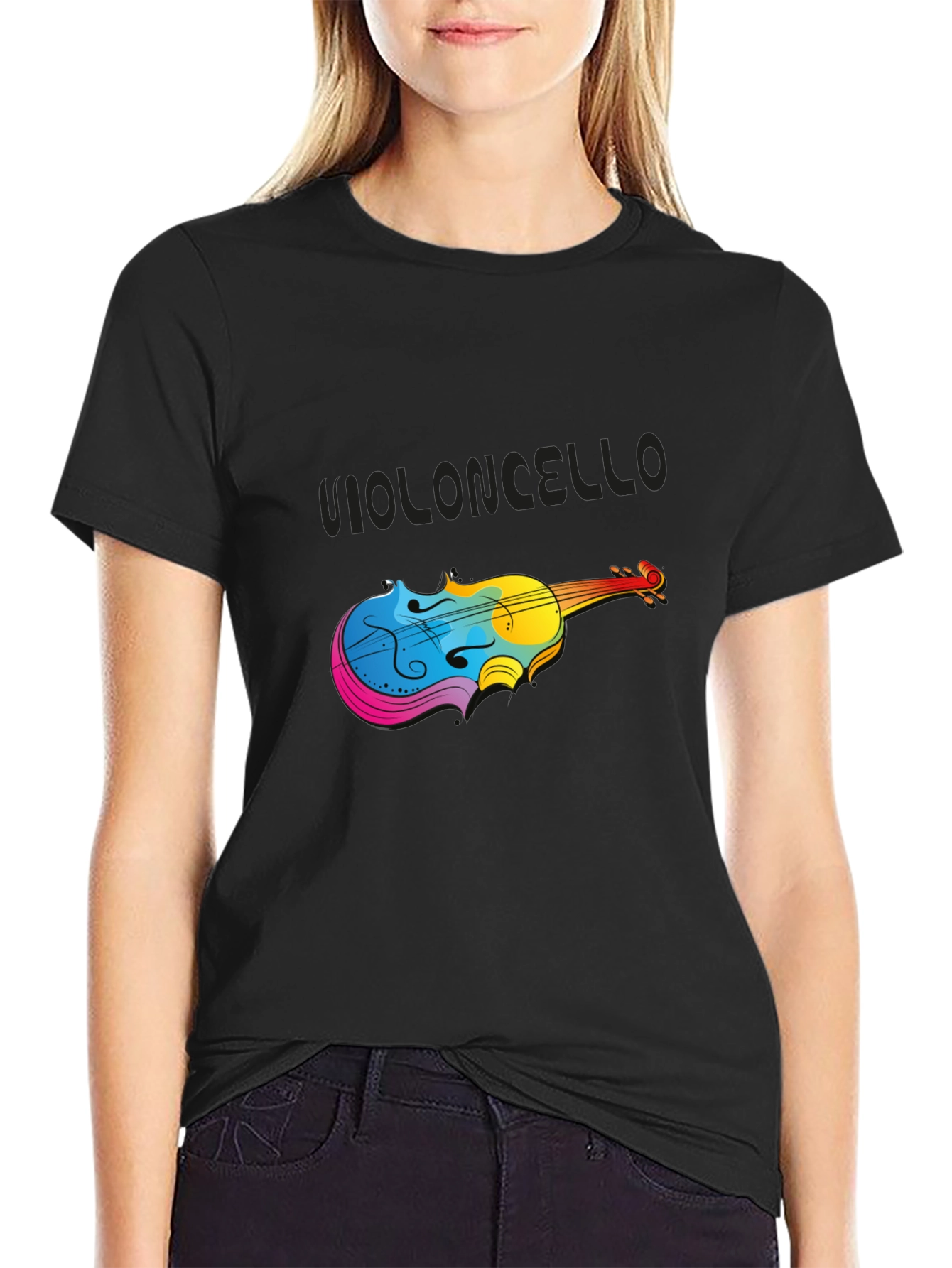 Colorful Cello Music T-Shirt