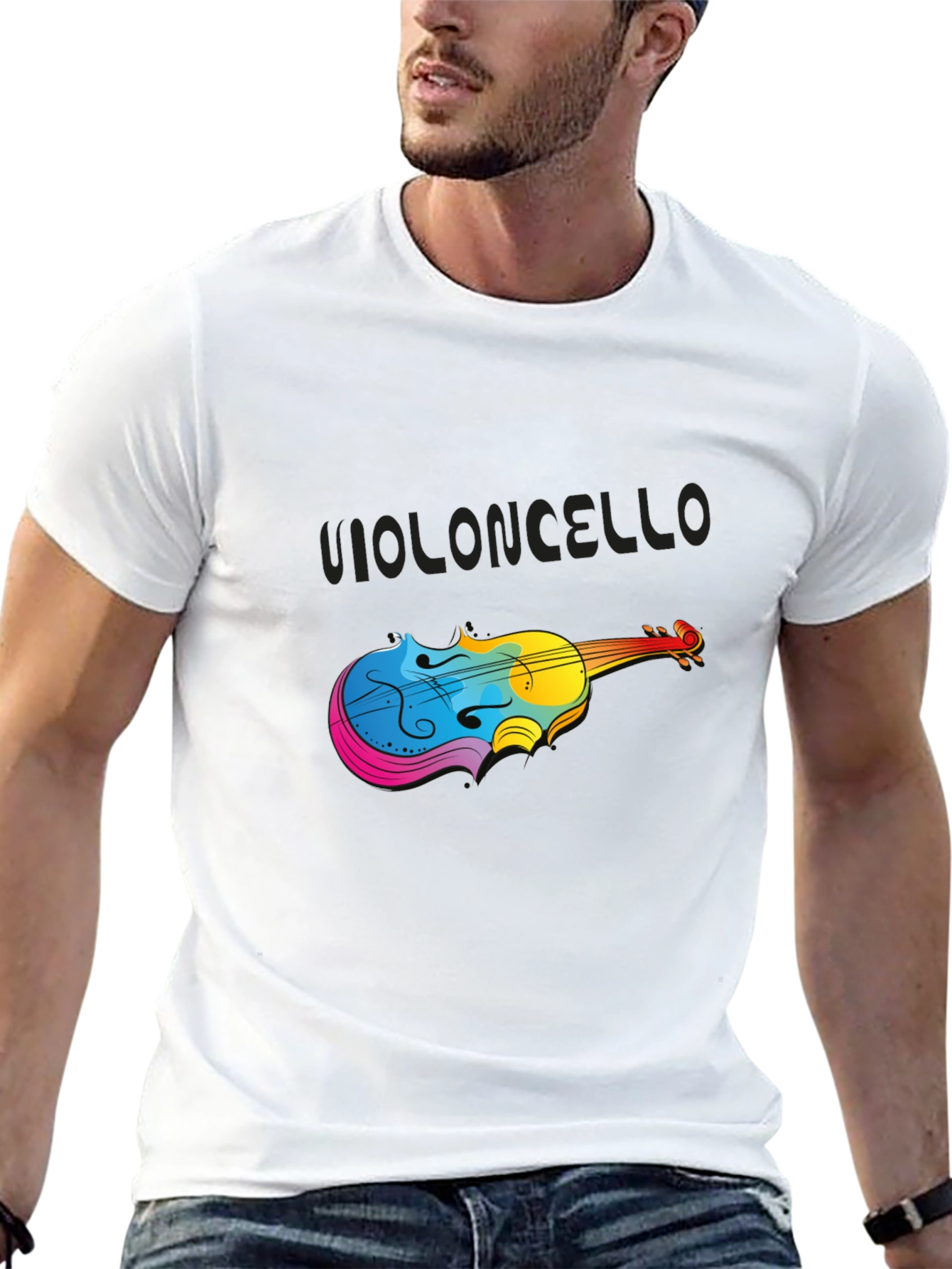 Colorful Cello Music T-Shirt