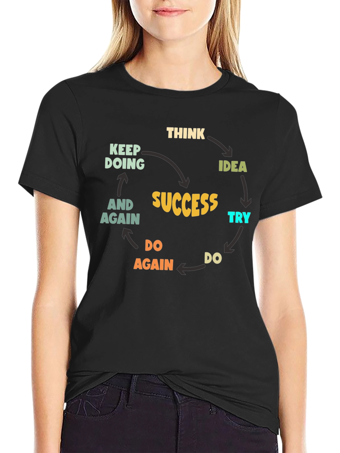 Success Cycle Black T-Shirt