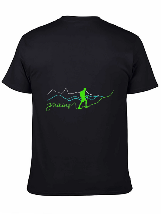 Hiking Graphic Print Crew Neck T-Shirt