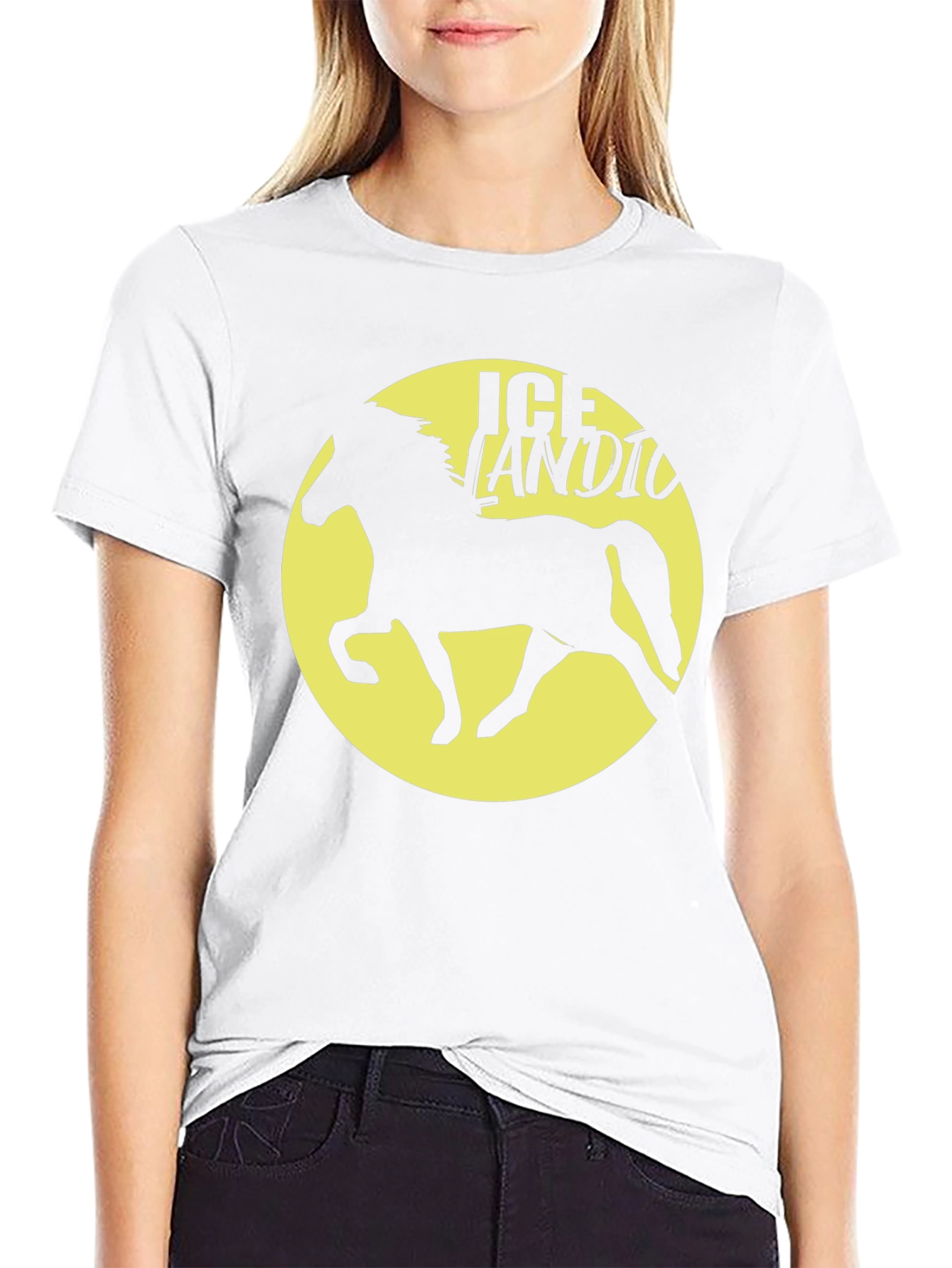 Icelandic Horse Graphic Tee - Black Unisex T-Shirt