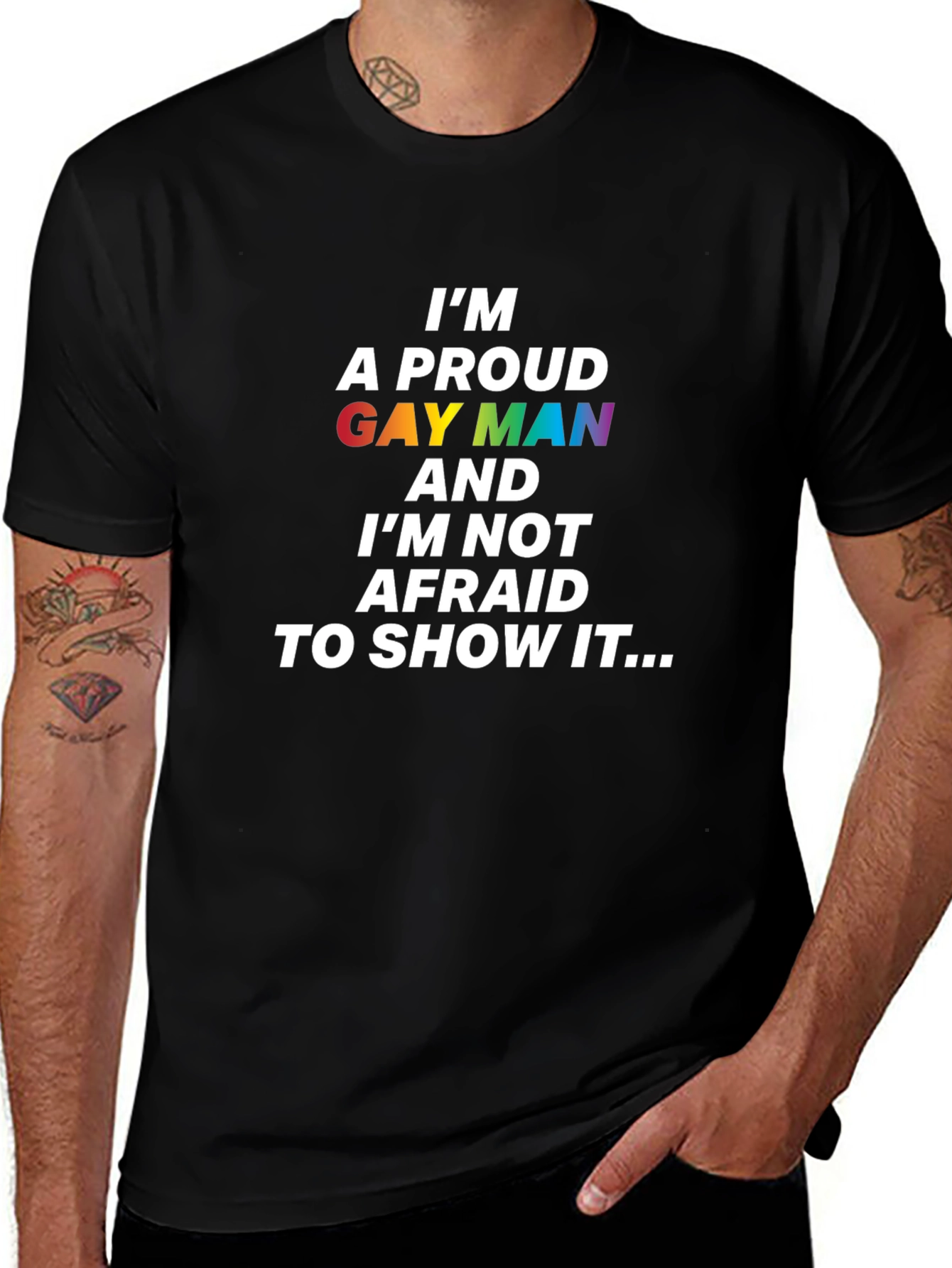 Proud Gay Man Rainbow T-Shirt