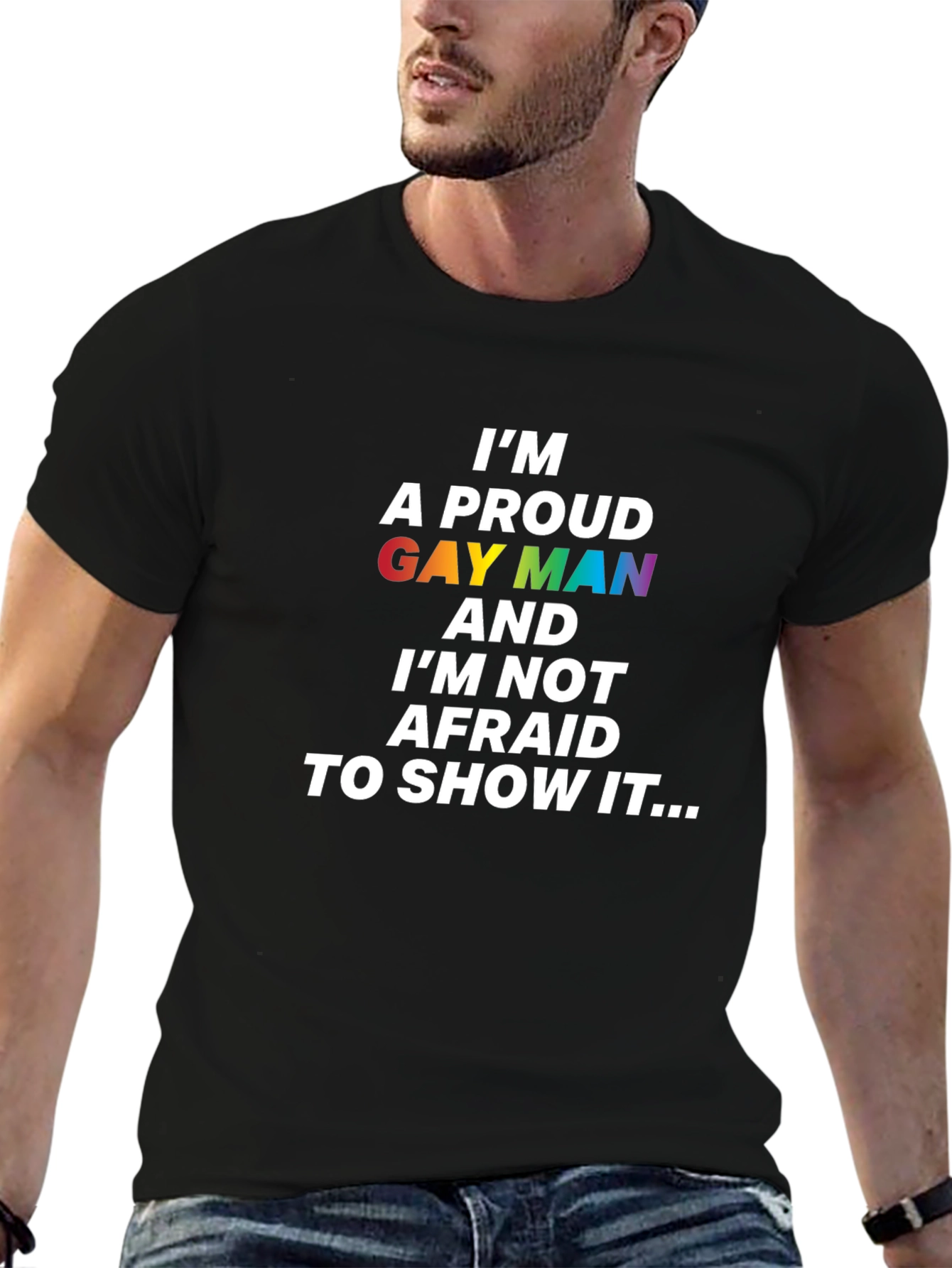 Proud Gay Man Rainbow T-Shirt