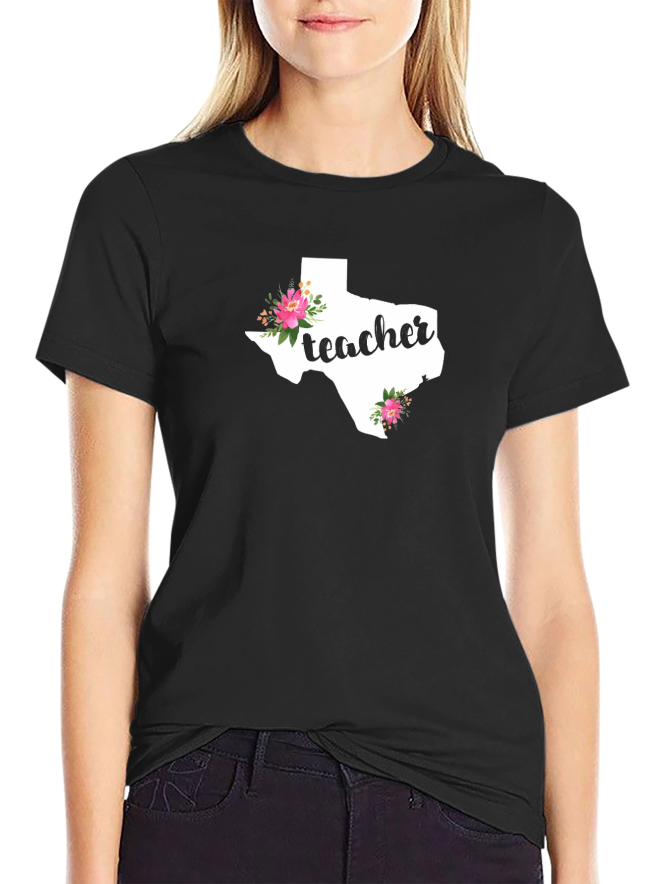 Texas Teacher Floral T-Shirt
