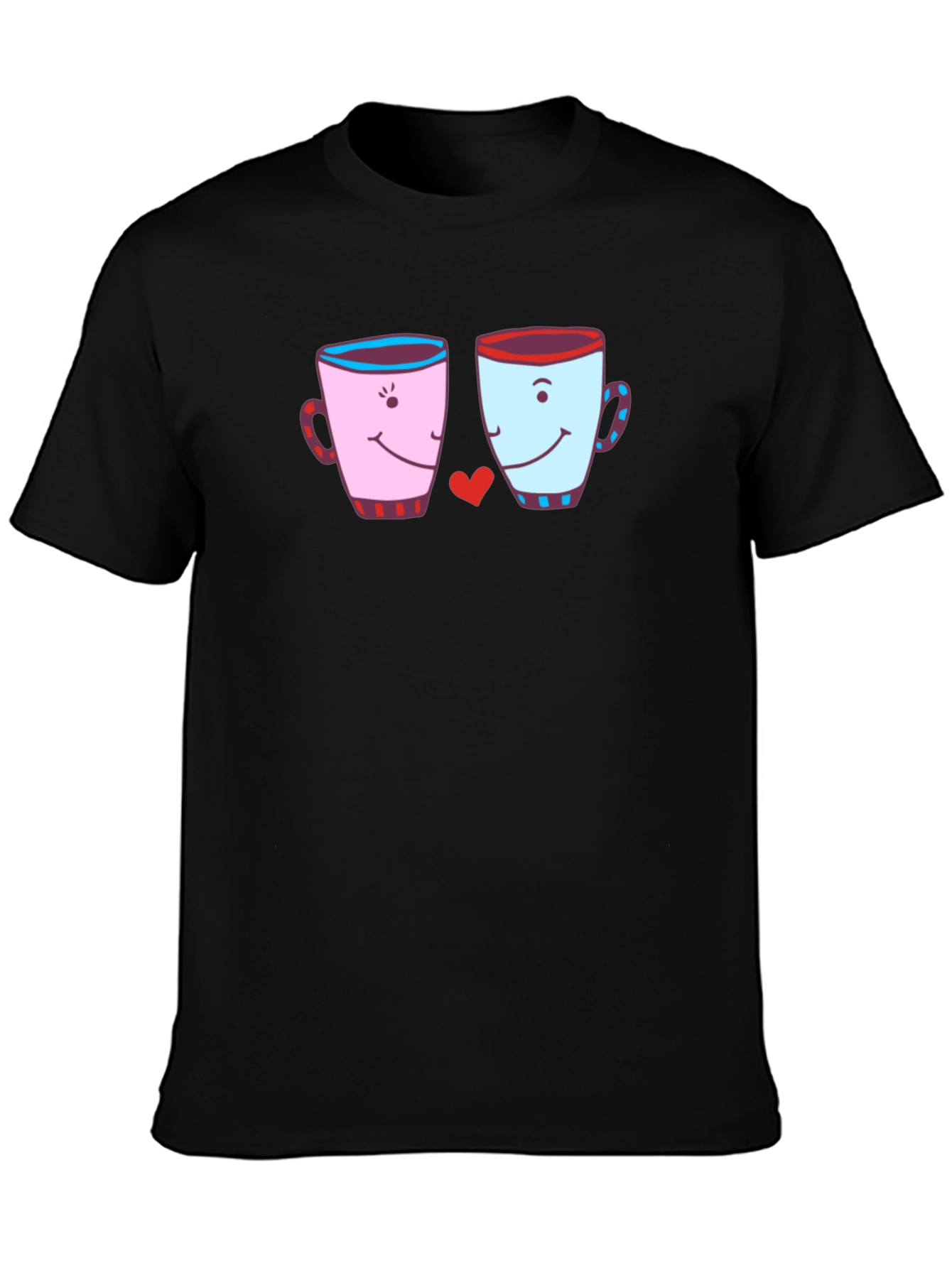 Cute Coffee Mugs Love Graphic T-Shirt