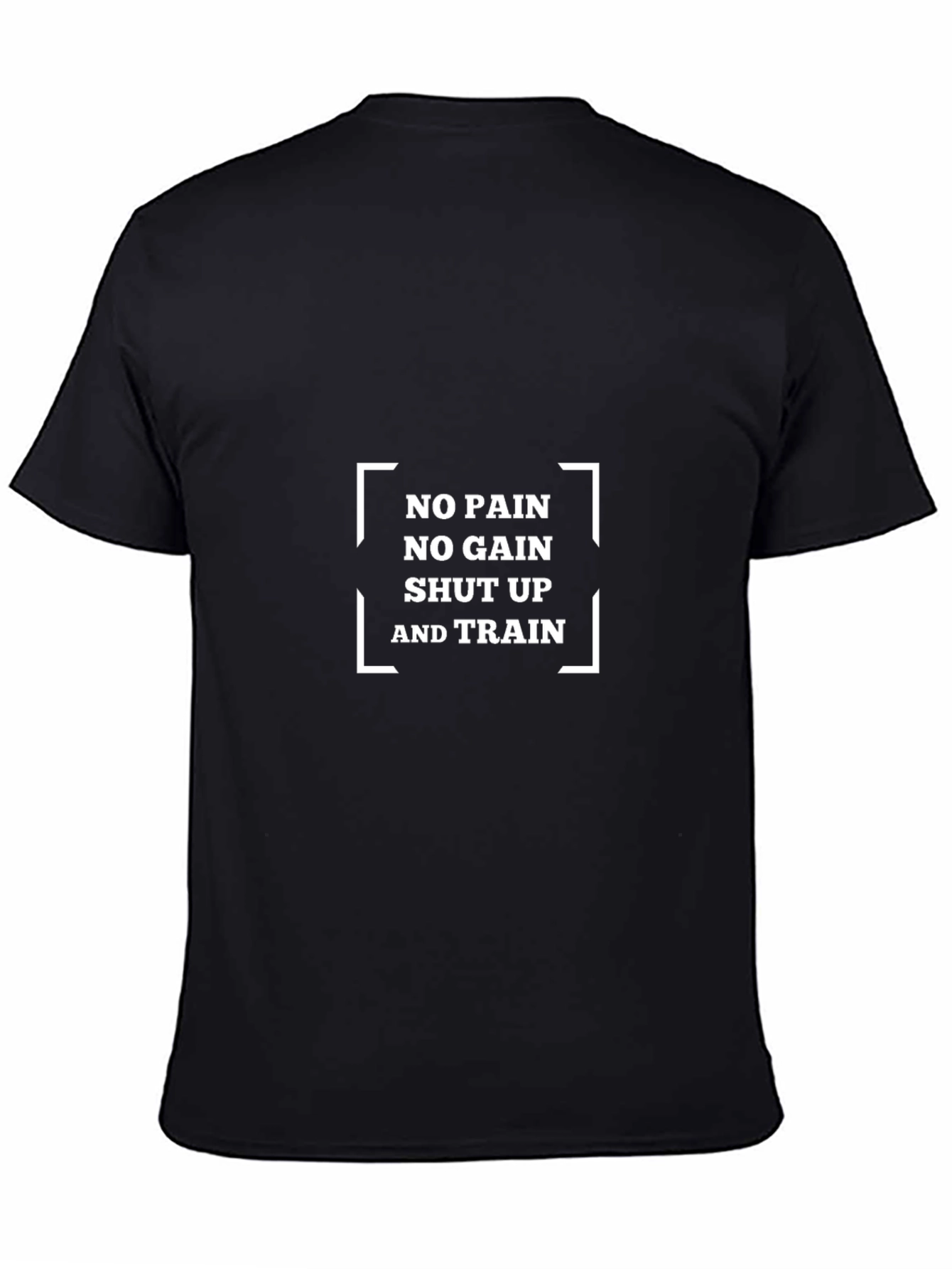 No Pain No Gain Mens Black Graphic T-Shirt