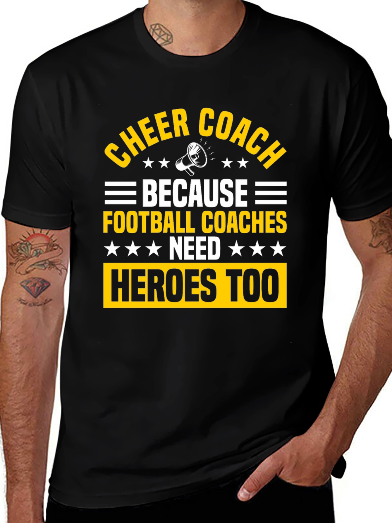 Cheer Coach Heroes Graphic T-Shirt