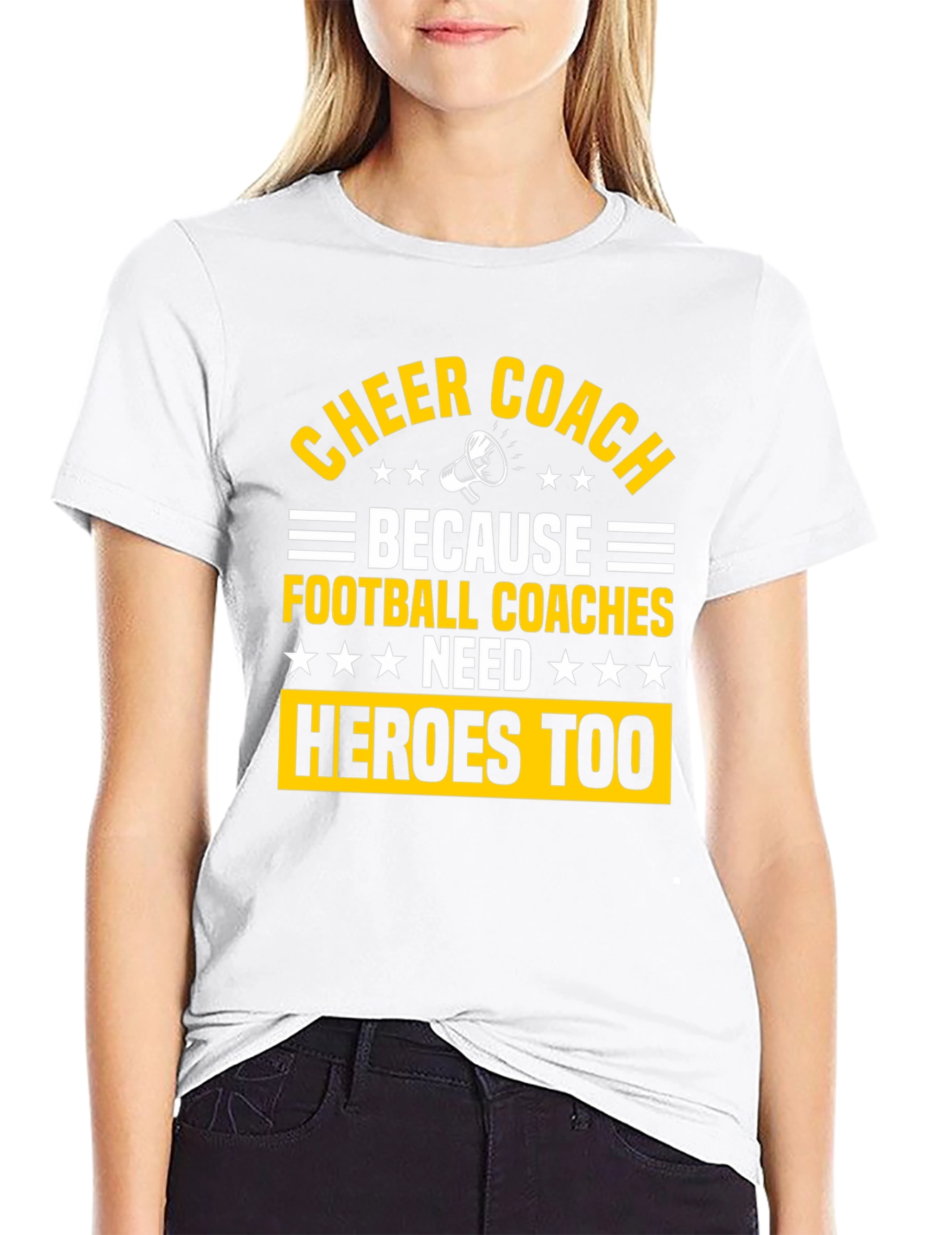 Cheer Coach Heroes Graphic T-Shirt