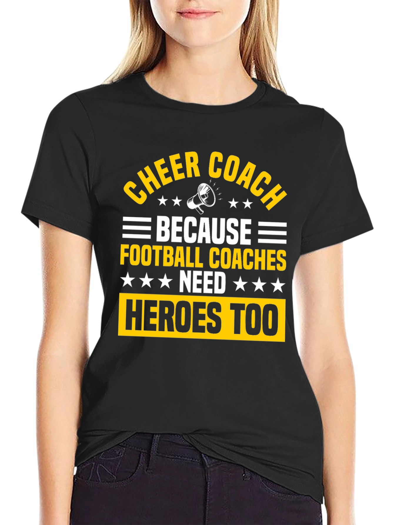 Cheer Coach Heroes Graphic T-Shirt