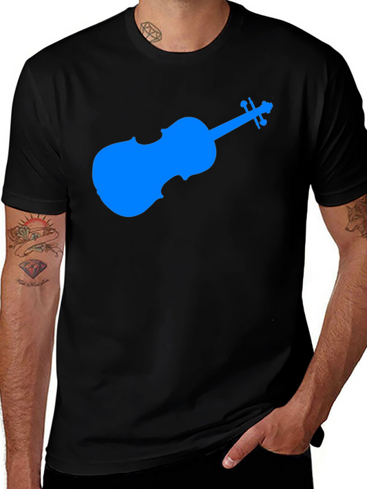 Blue Violin Graphic Tee - Musicians Gift